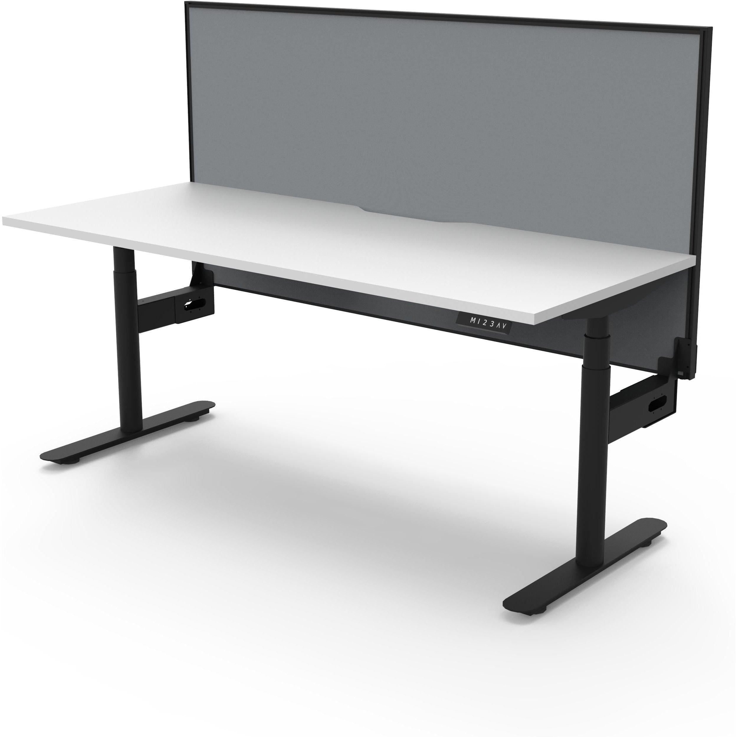 Eclipse (Round Legs) Electric Height Adjustable Single Sided Workstation