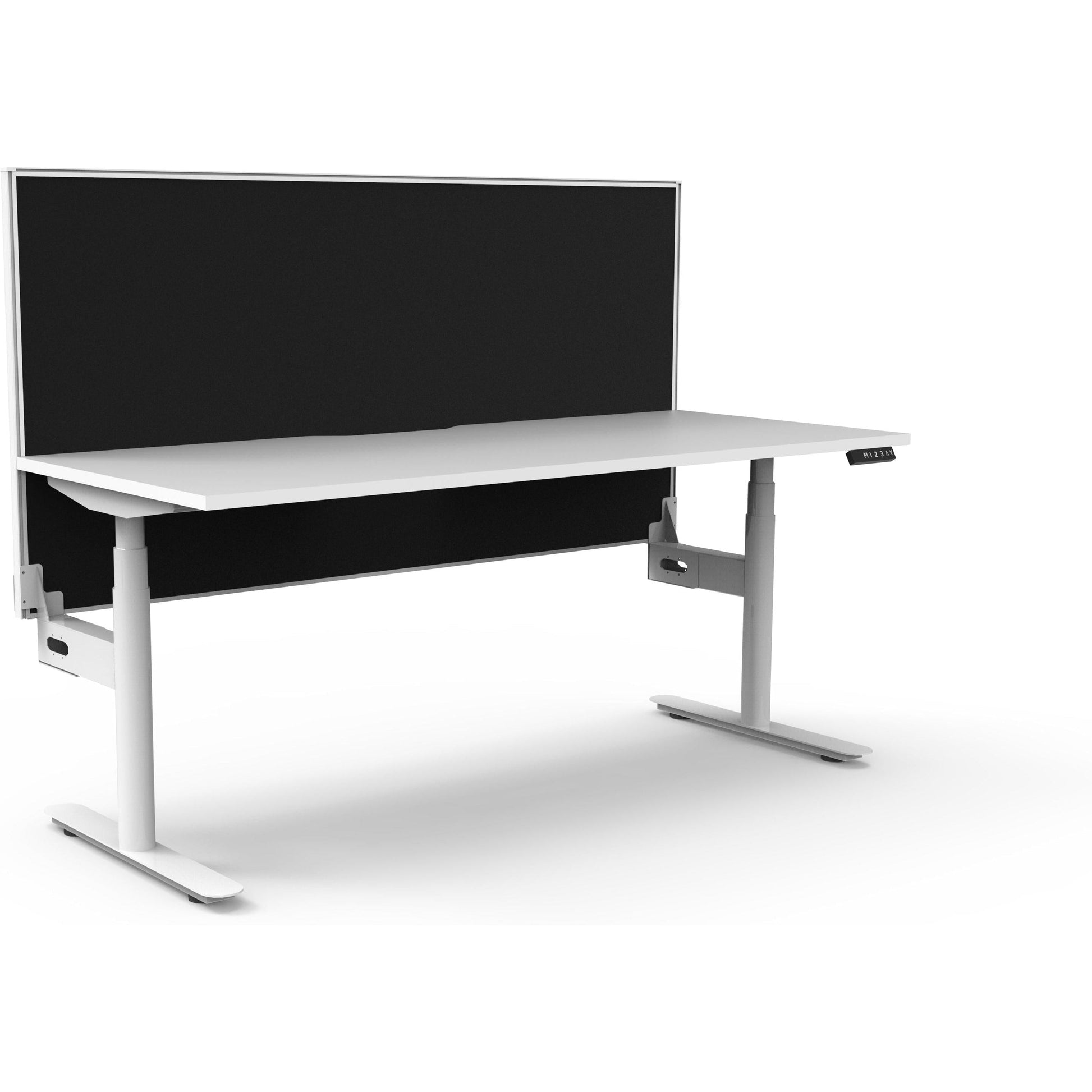 Eclipse (Round Legs) Electric Height Adjustable Single Sided Workstation