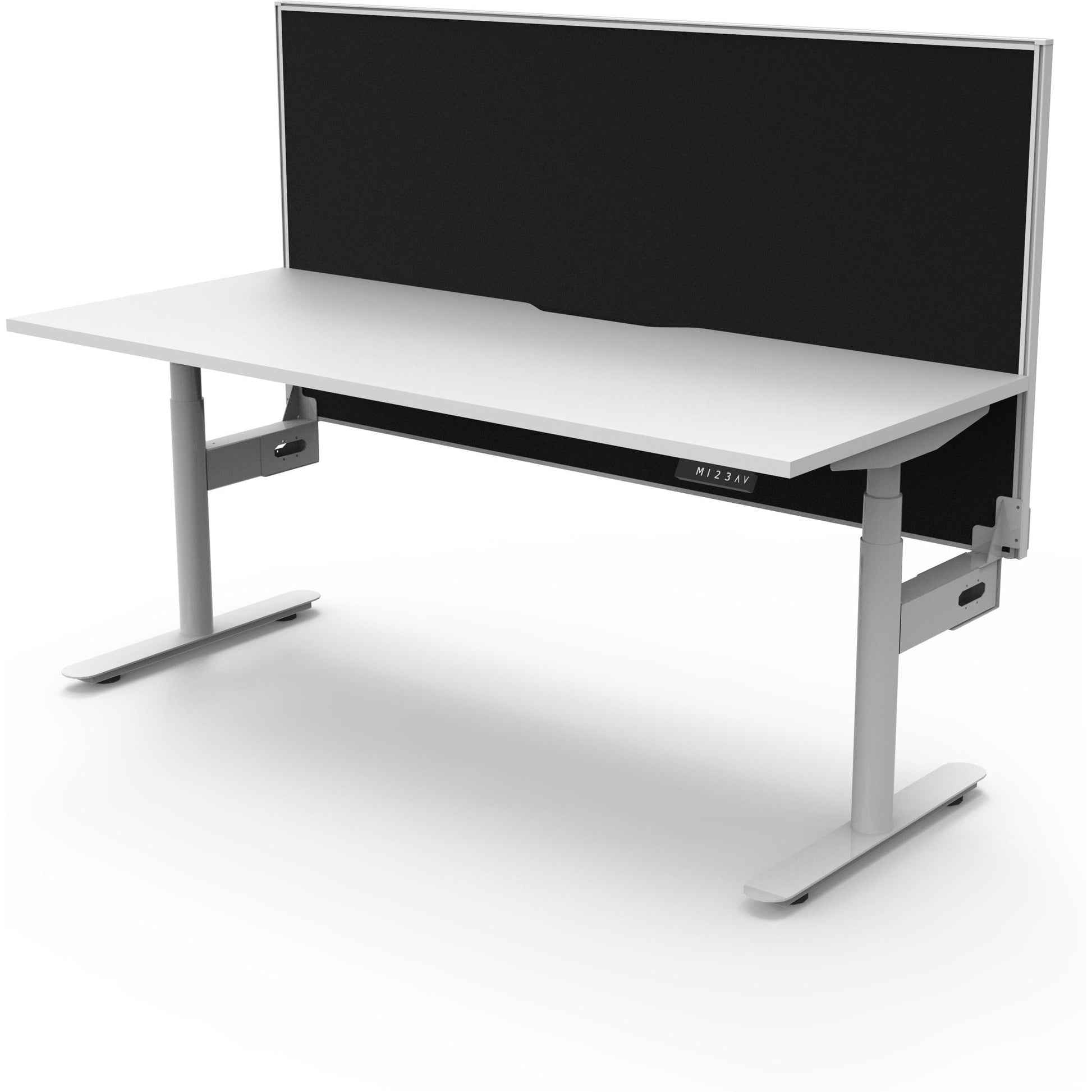 Eclipse (Round Legs) Electric Height Adjustable Single Sided Workstation