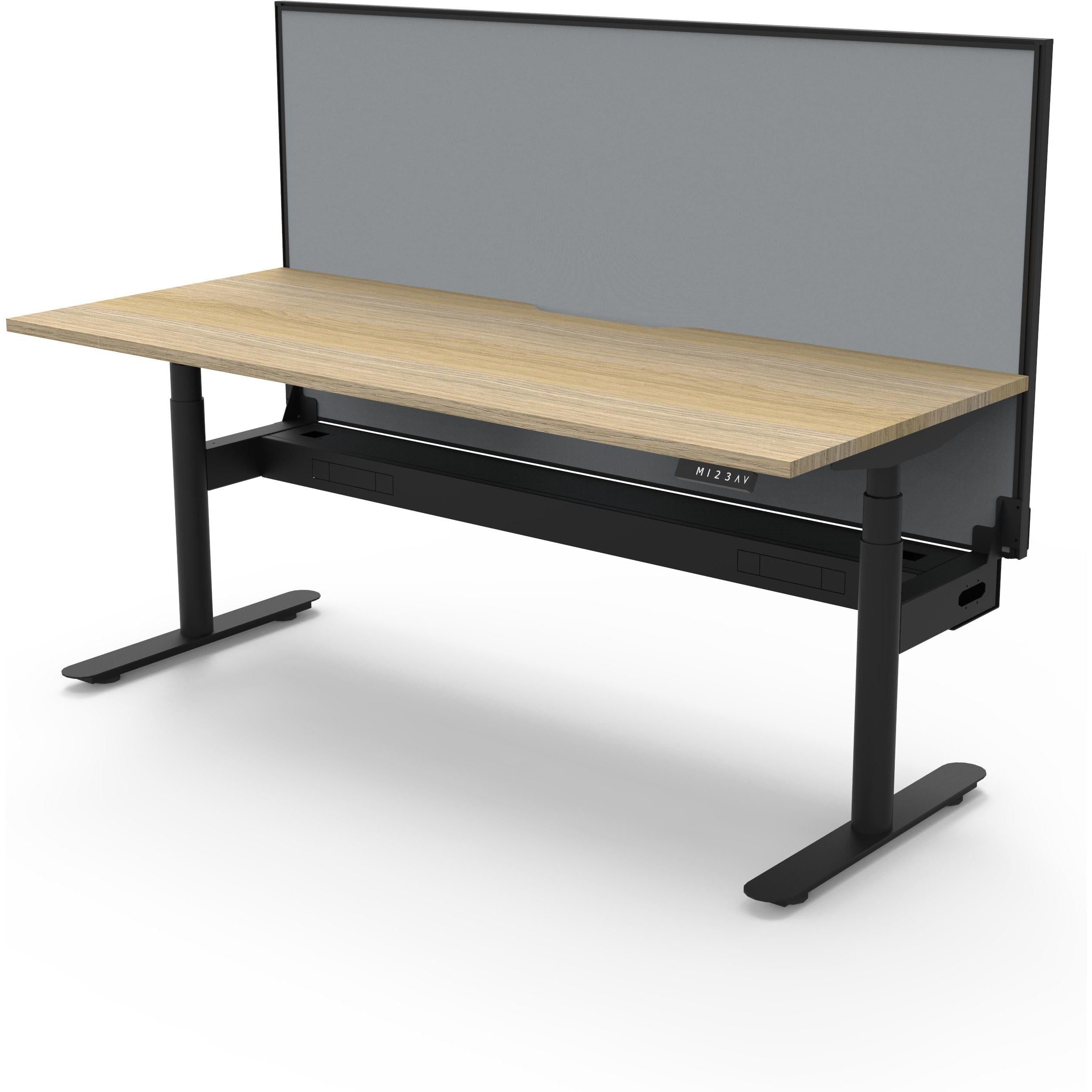 Eclipse (Round Legs) Electric Height Adjustable Single Sided Workstation