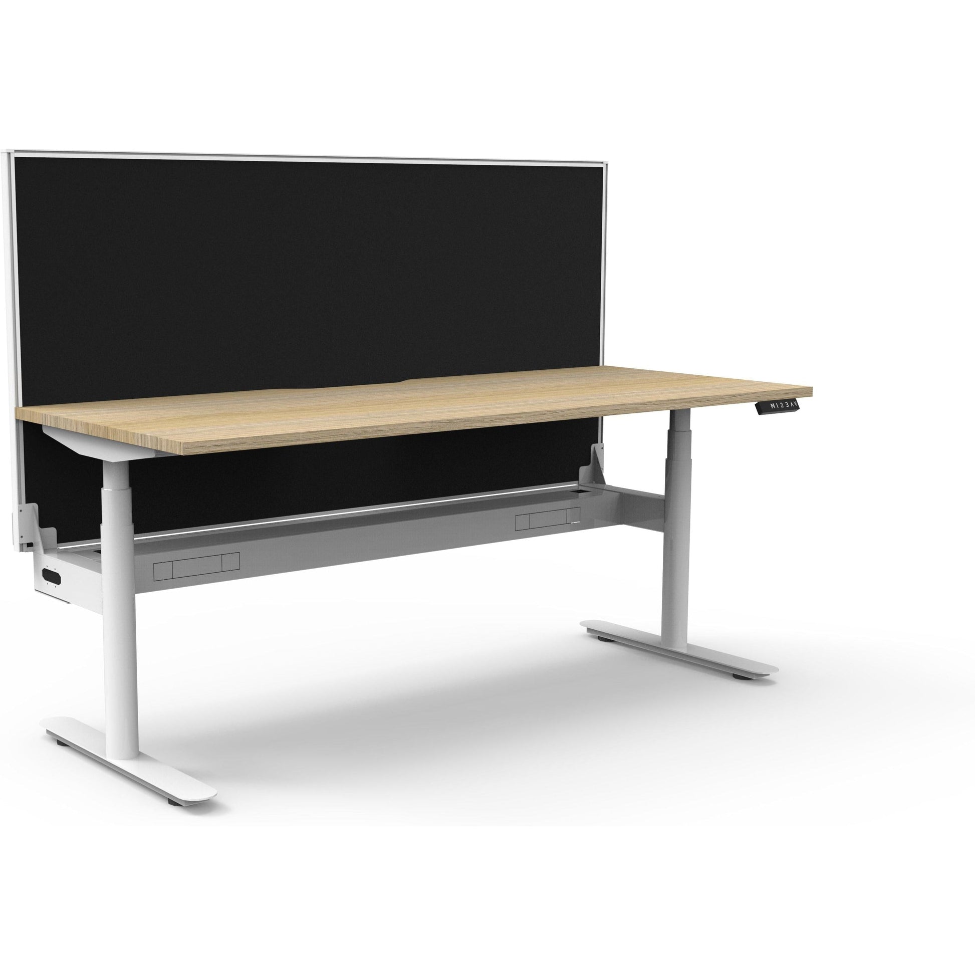 Eclipse (Round Legs) Electric Height Adjustable Single Sided Workstation