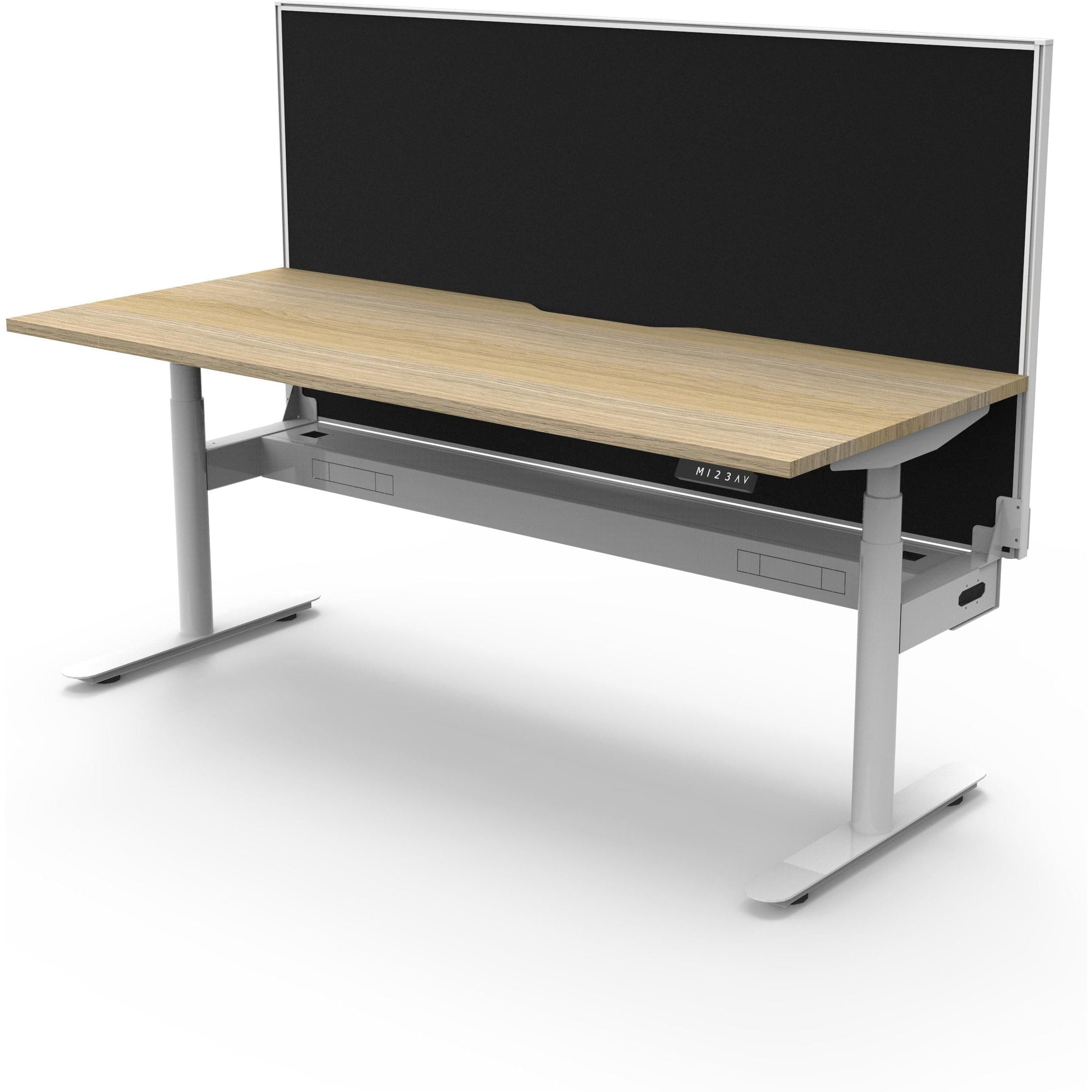 Eclipse (Round Legs) Electric Height Adjustable Single Sided Workstation