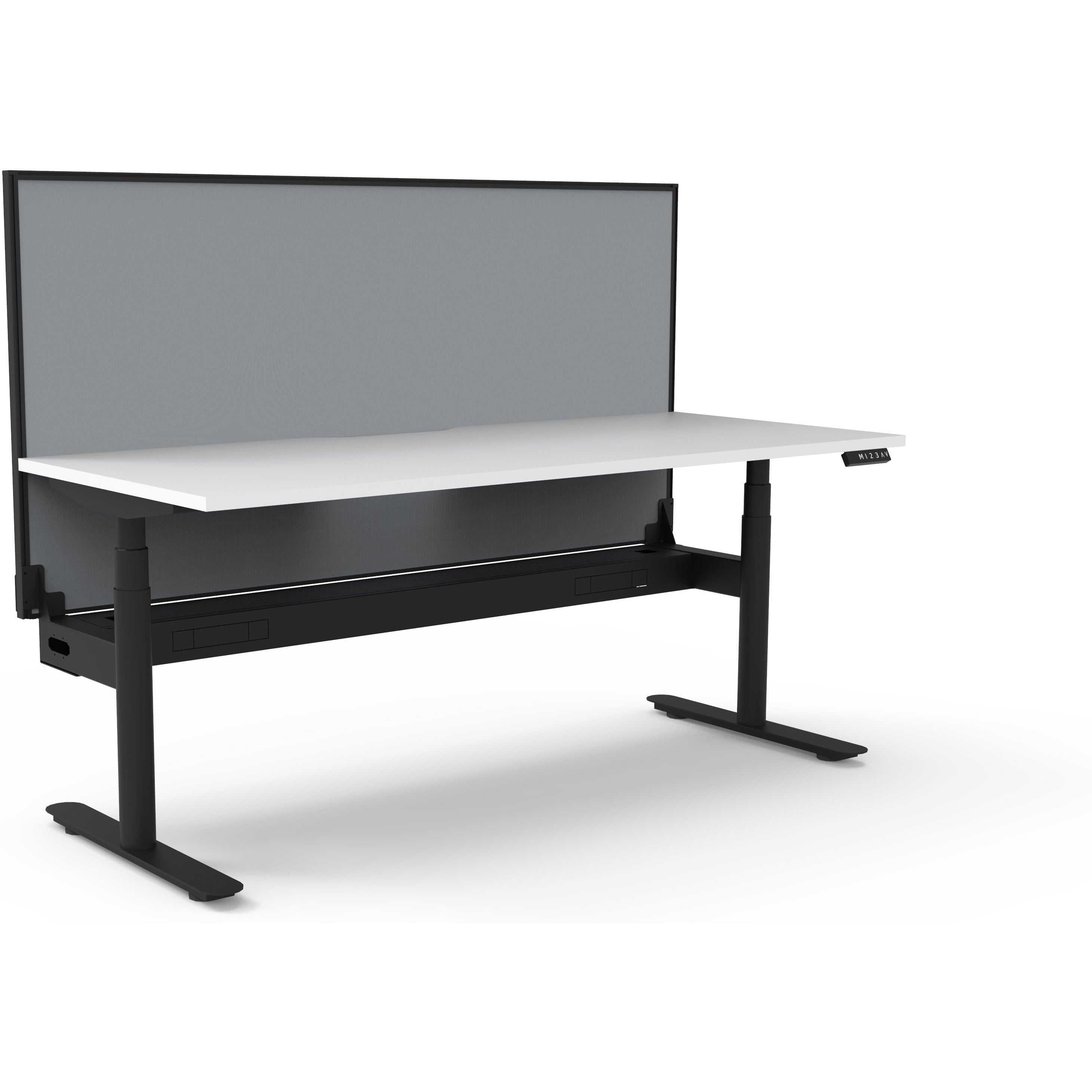 Eclipse (Round Legs) Electric Height Adjustable Single Sided Workstation