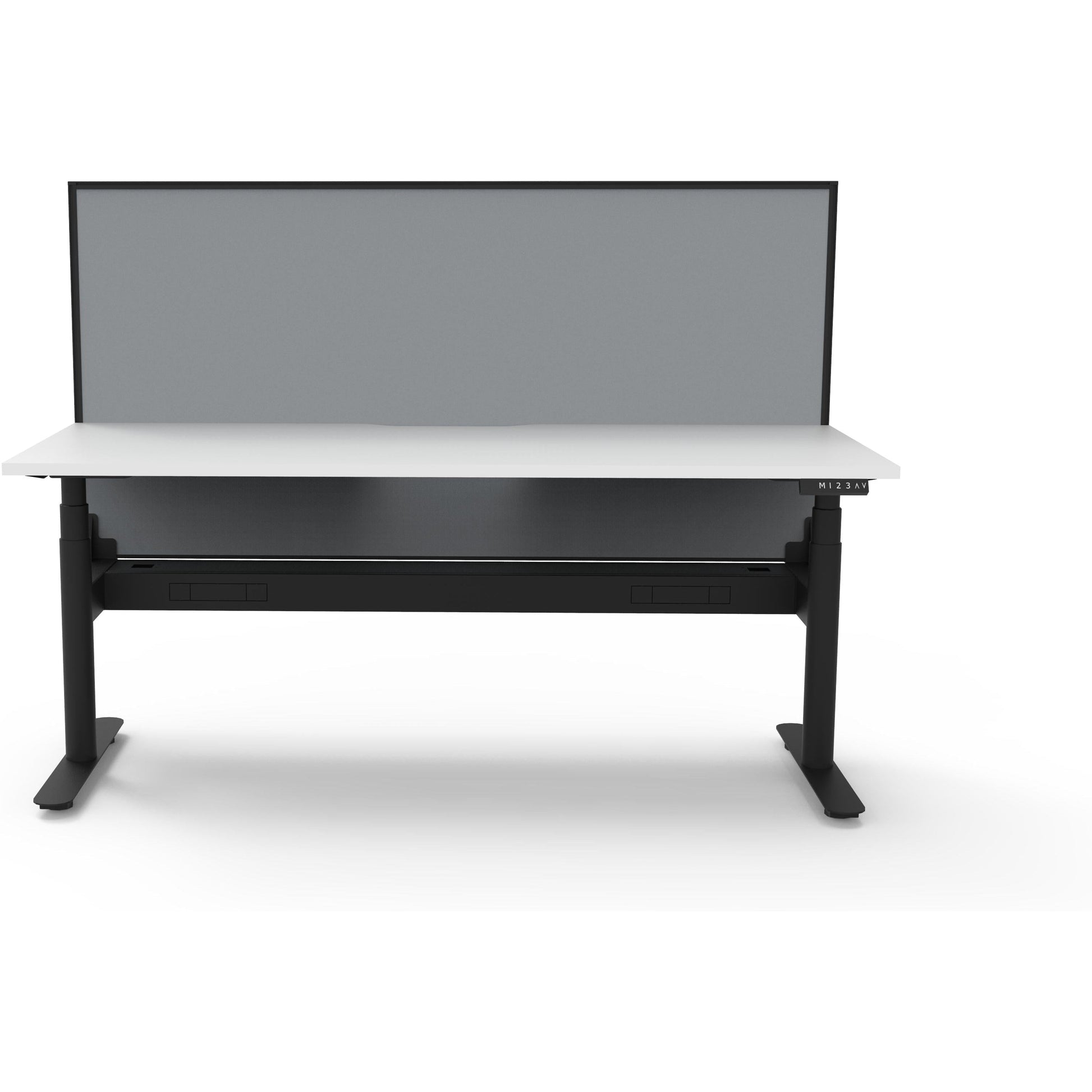 Eclipse (Round Legs) Electric Height Adjustable Single Sided Workstation