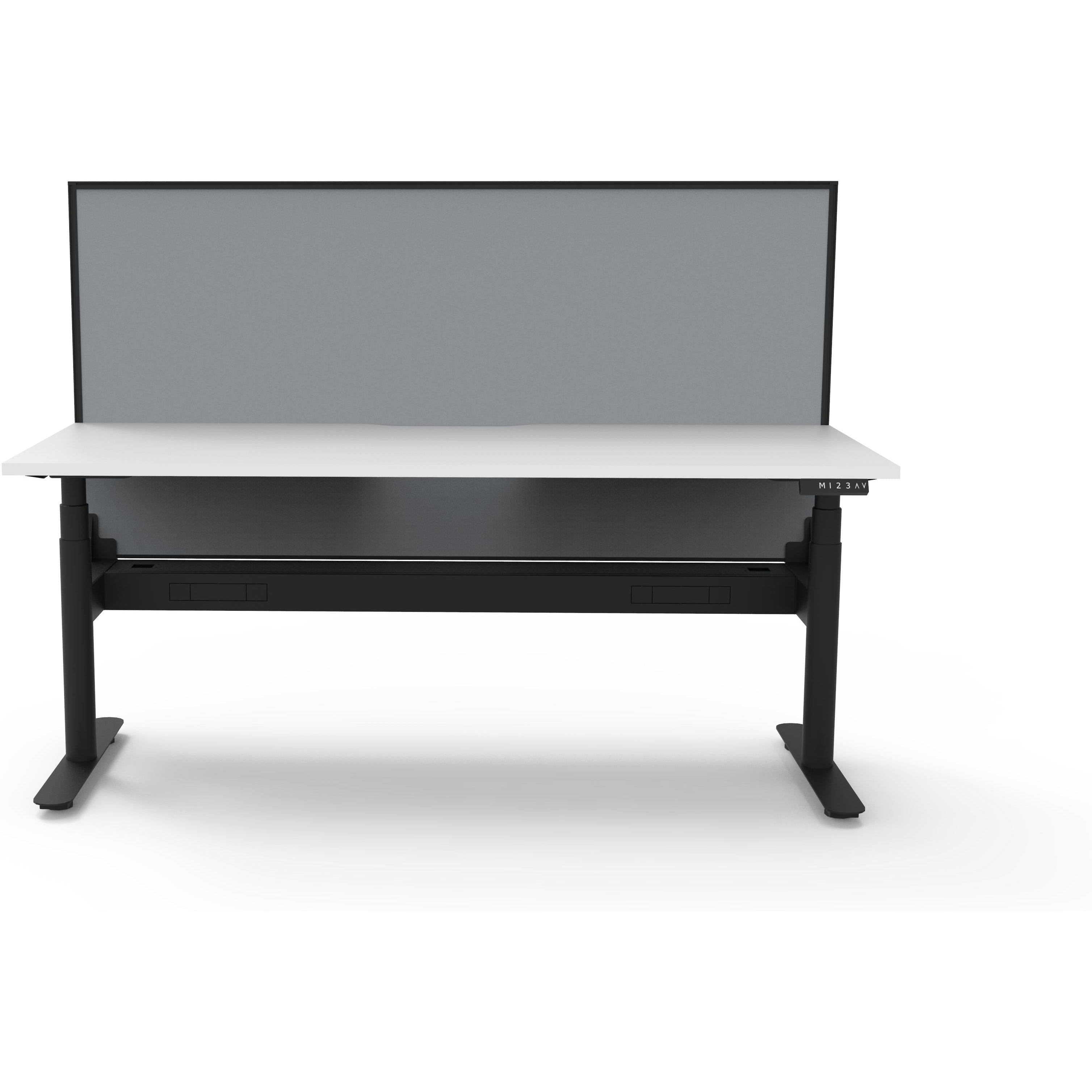 Eclipse (Round Legs) Electric Height Adjustable Single Sided Workstation