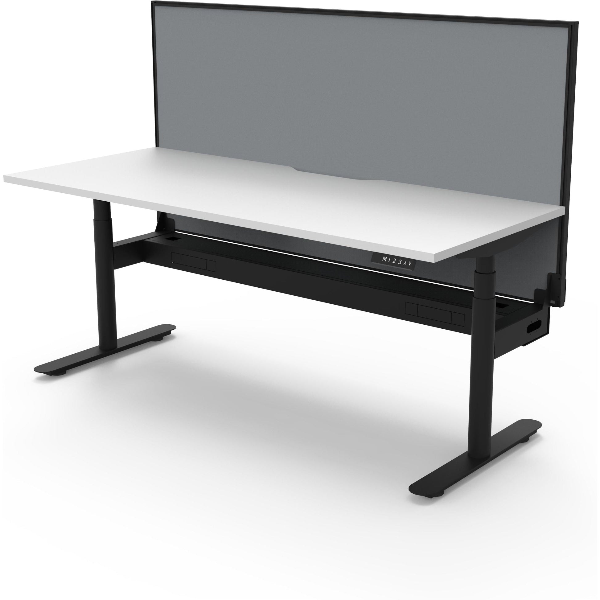 Eclipse (Round Legs) Electric Height Adjustable Single Sided Workstation
