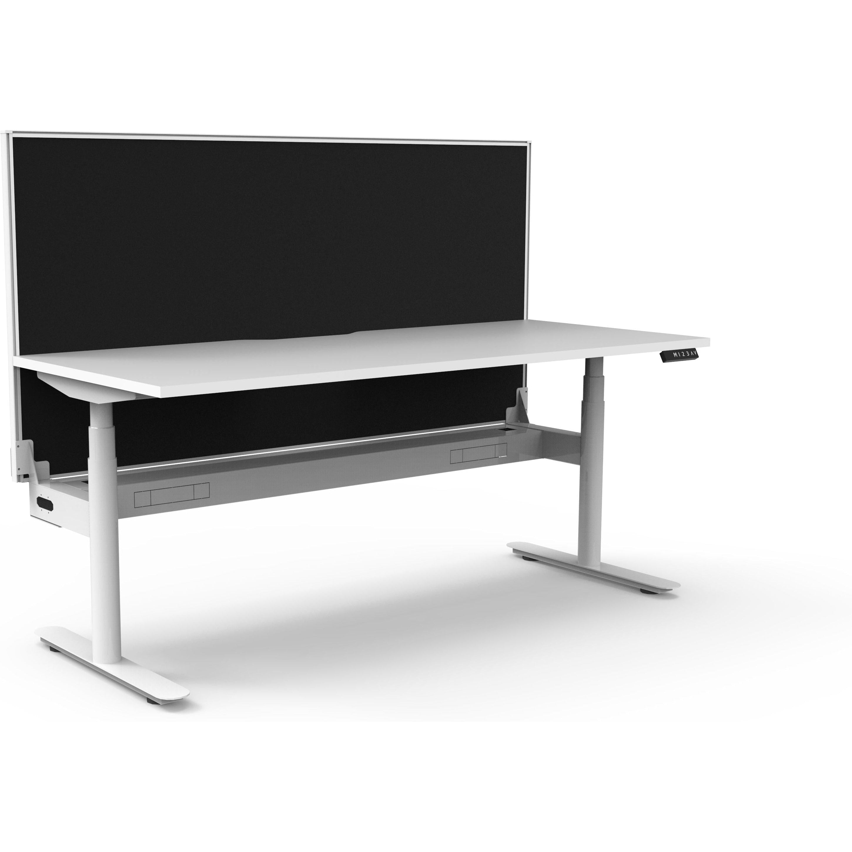 Eclipse (Round Legs) Electric Height Adjustable Single Sided Workstation