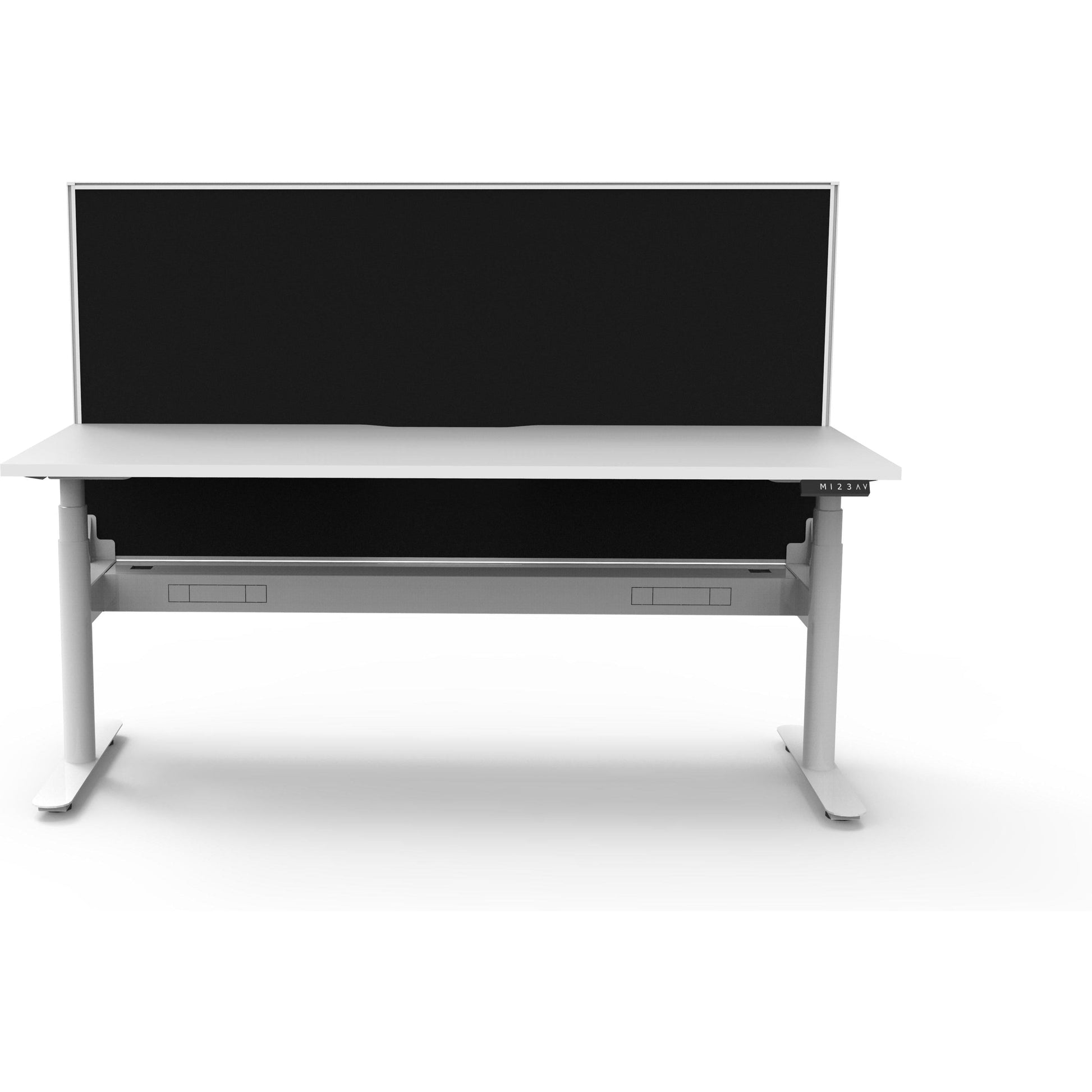 Eclipse (Round Legs) Electric Height Adjustable Single Sided Workstation