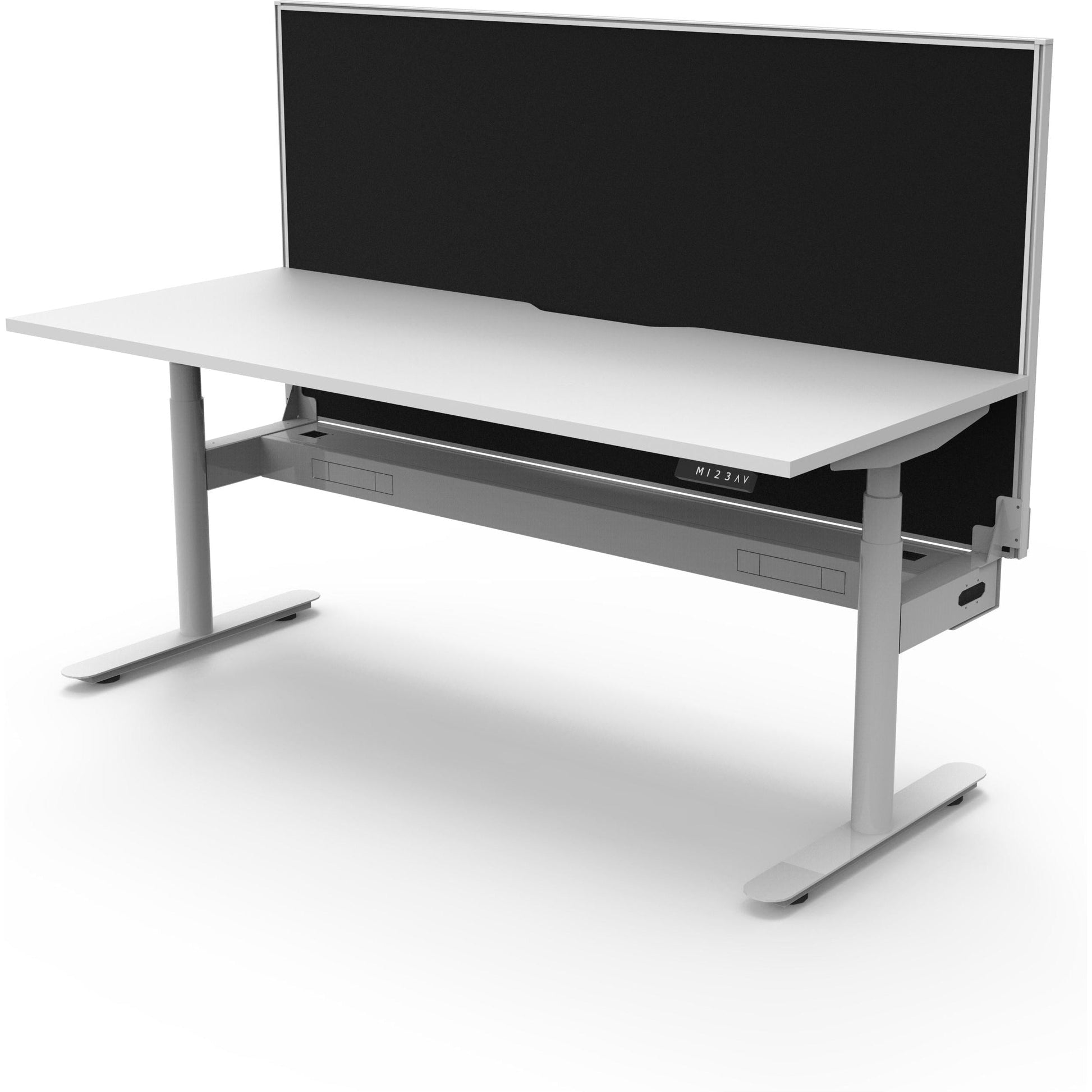 Eclipse (Round Legs) Electric Height Adjustable Single Sided Workstation