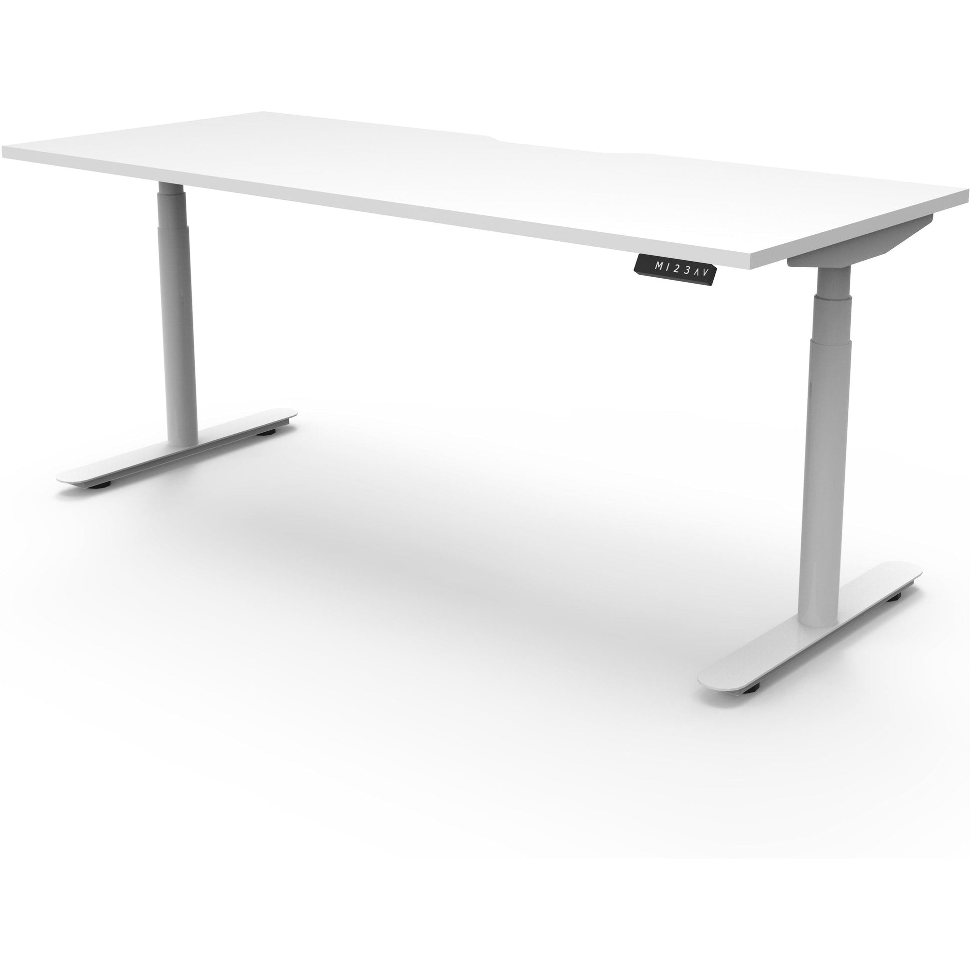 Eclipse (Round Legs) Electric Height Adjustable Single Sided Workstation