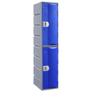 Steelco Heavy Duty Plastic Lockers 2 Tiers Full Height