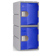 Steelco Heavy Duty Plastic Lockers 2 Tiers Half Height