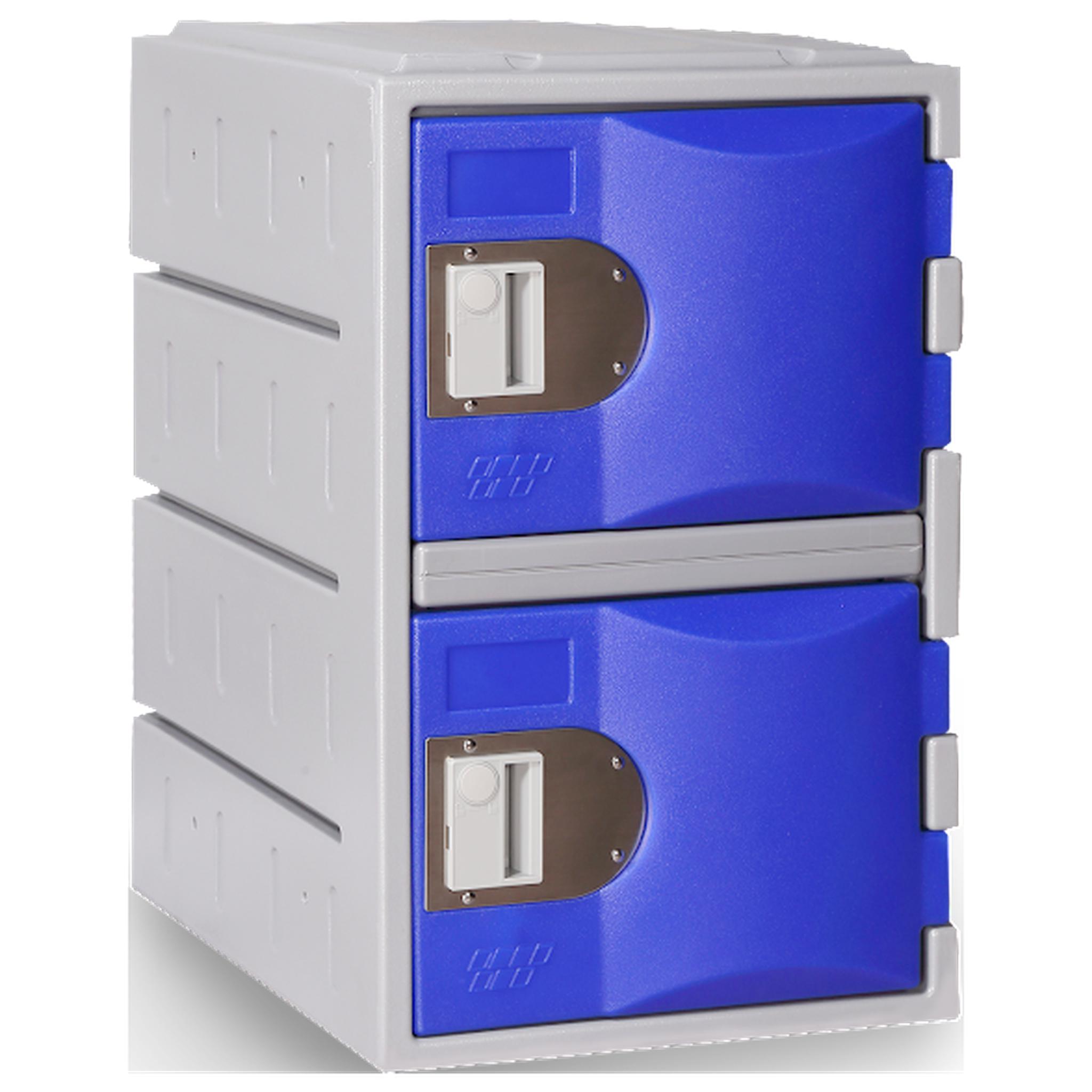 Steelco Heavy Duty Plastic Lockers 2 Tiers Third Height