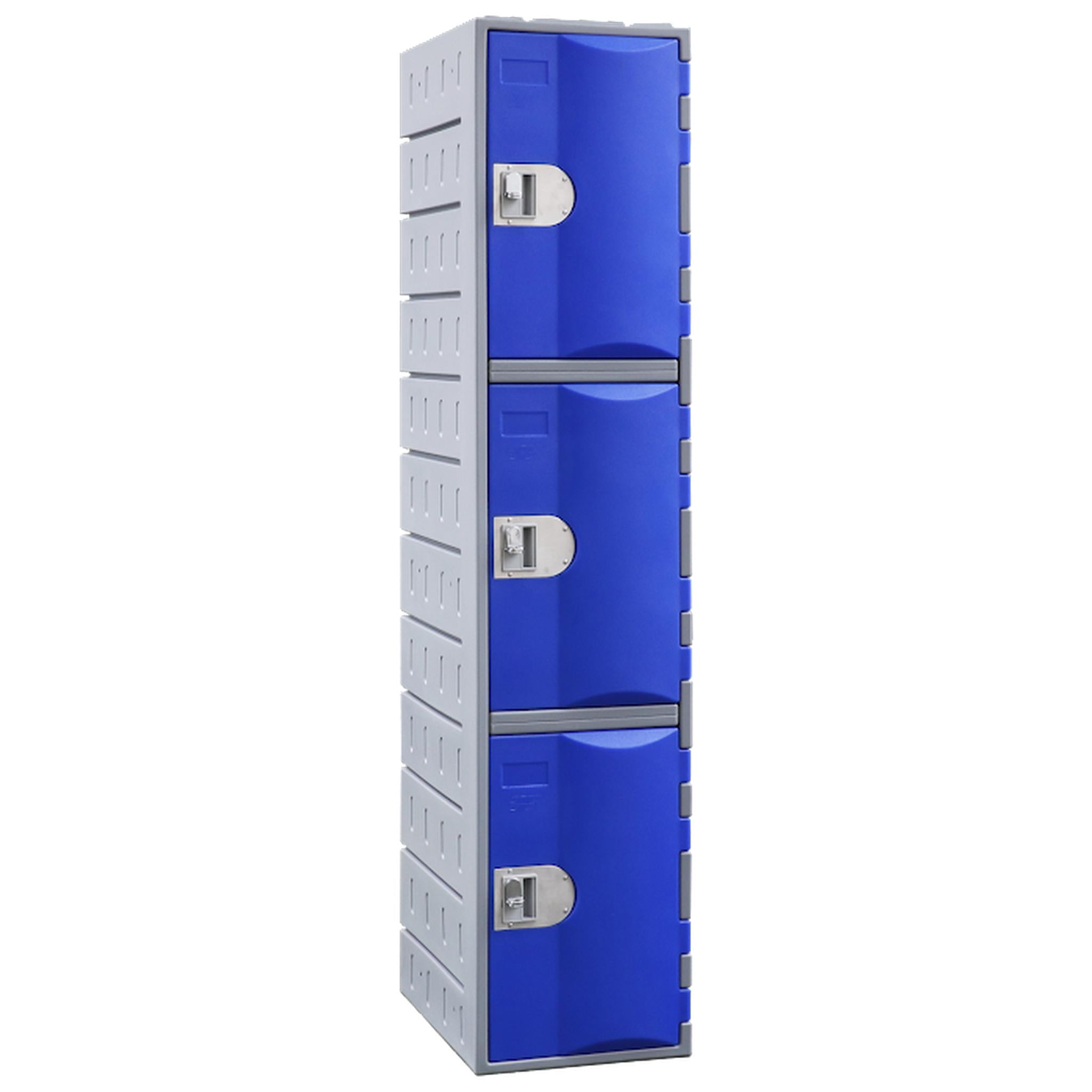 Steelco Heavy Duty Plastic Lockers 3 Tiers Full Height