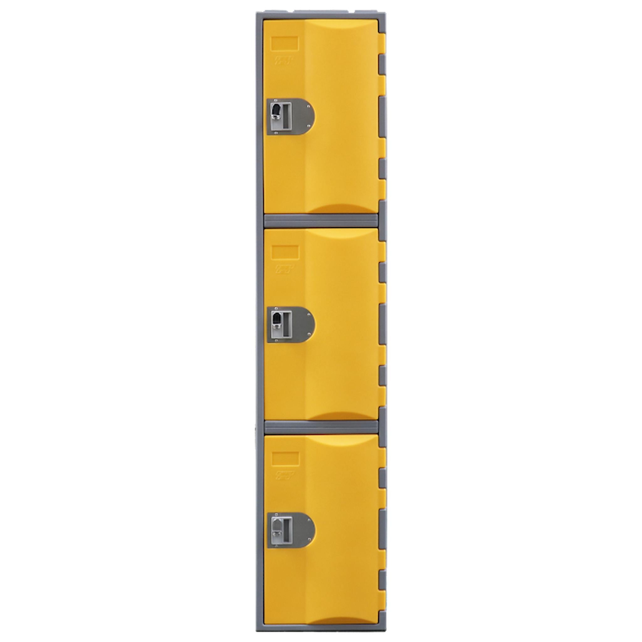 Steelco Heavy Duty Plastic Lockers 3 Tiers Full Height