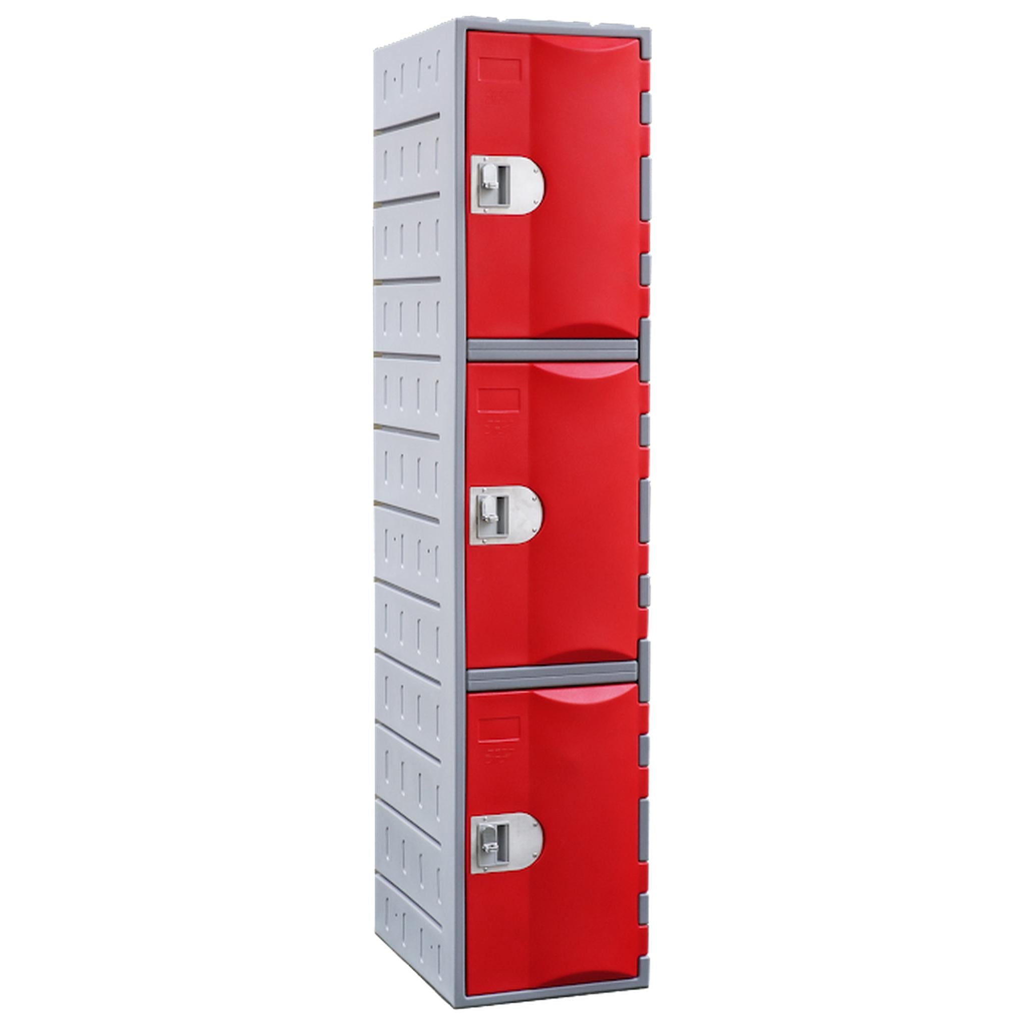 Steelco Heavy Duty Plastic Lockers 3 Tiers Full Height