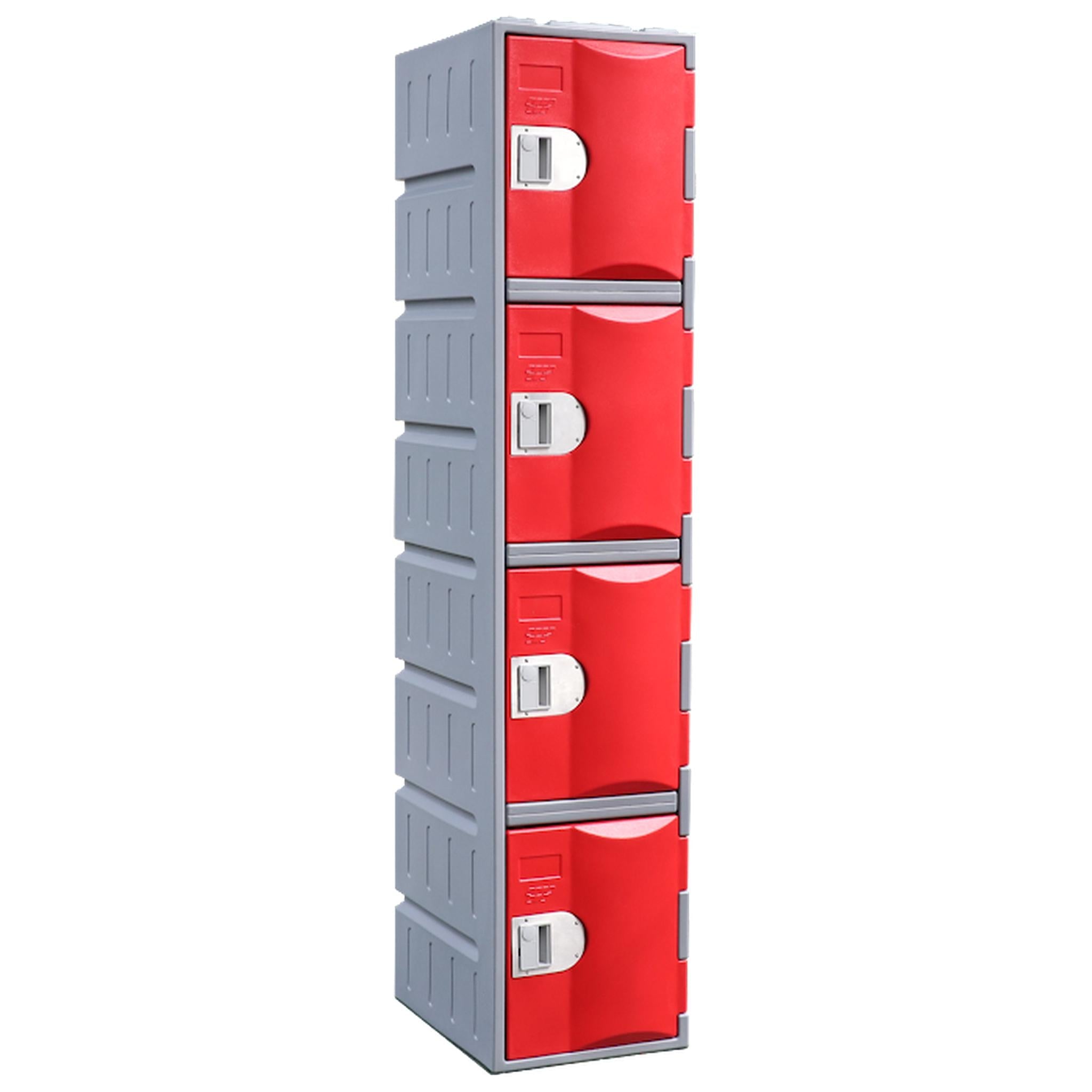 Steelco Heavy Duty Plastic Lockers 4 Tiers Full Height