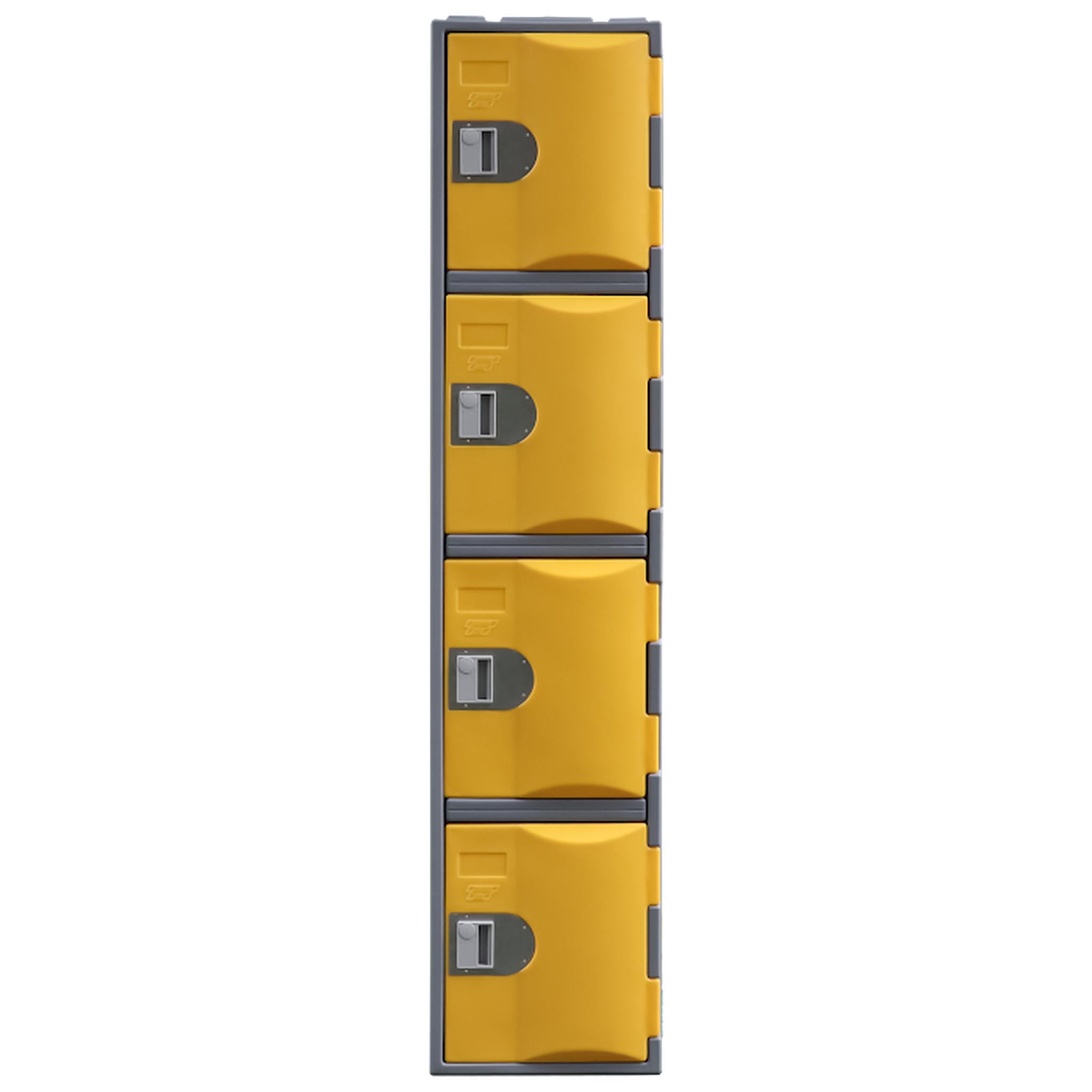 Steelco Heavy Duty Plastic Lockers 4 Tiers Full Height