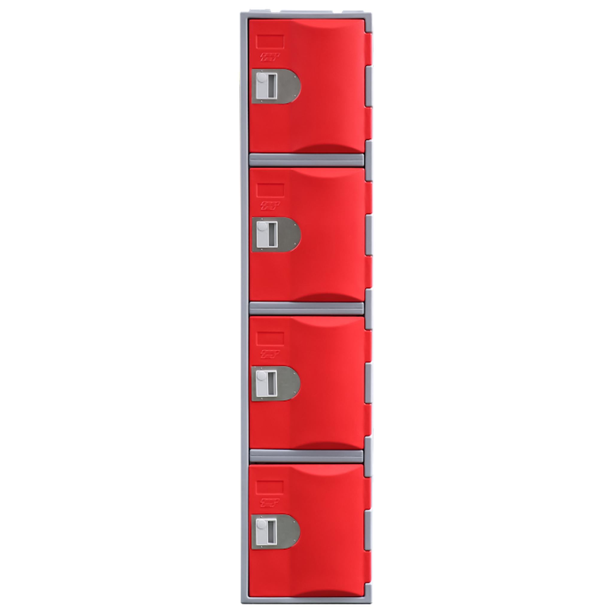 Steelco Heavy Duty Plastic Lockers 4 Tiers Full Height