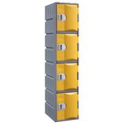 Steelco Heavy Duty Plastic Lockers 4 Tiers Full Height