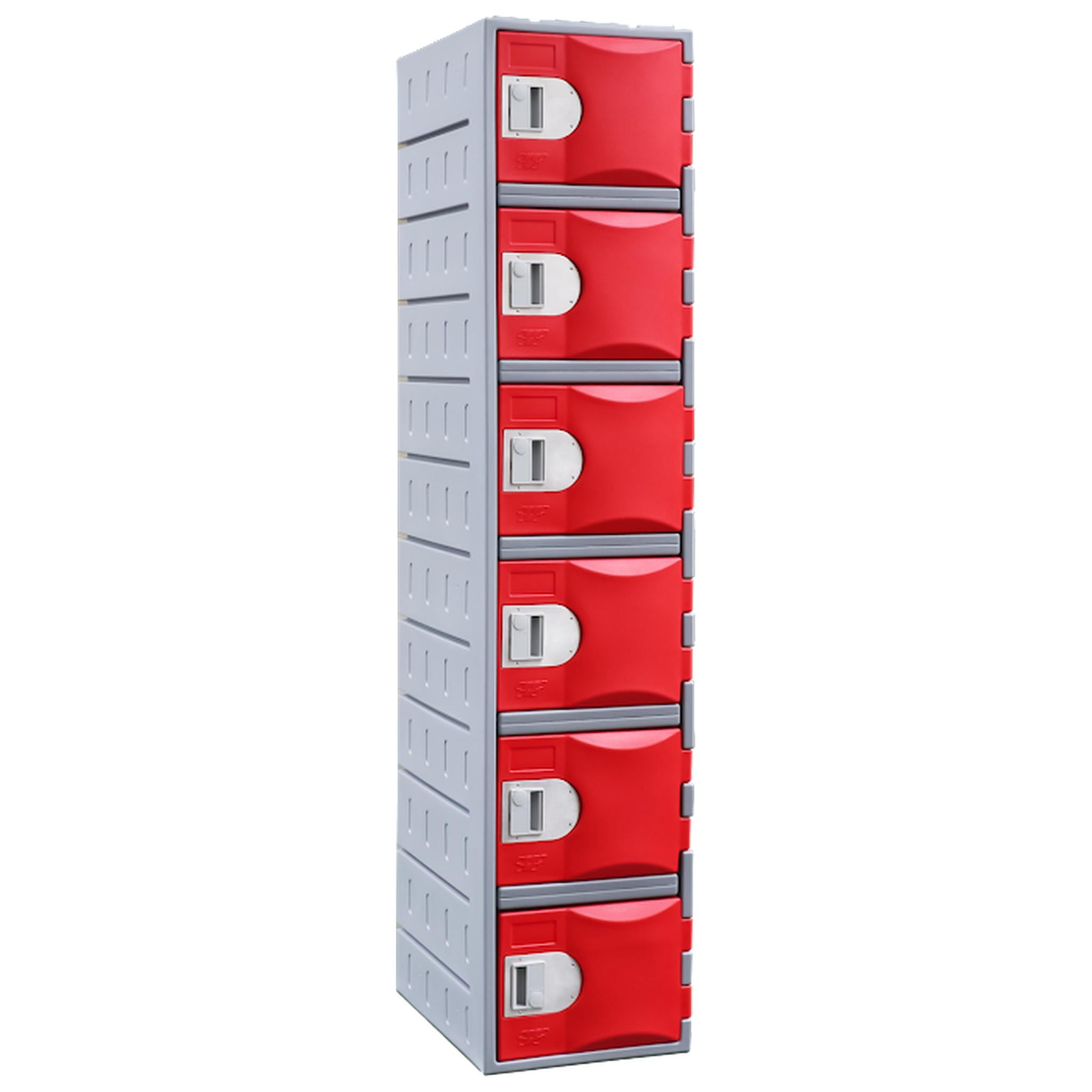 Steelco Heavy Duty Plastic Lockers 6 Tiers Full Height