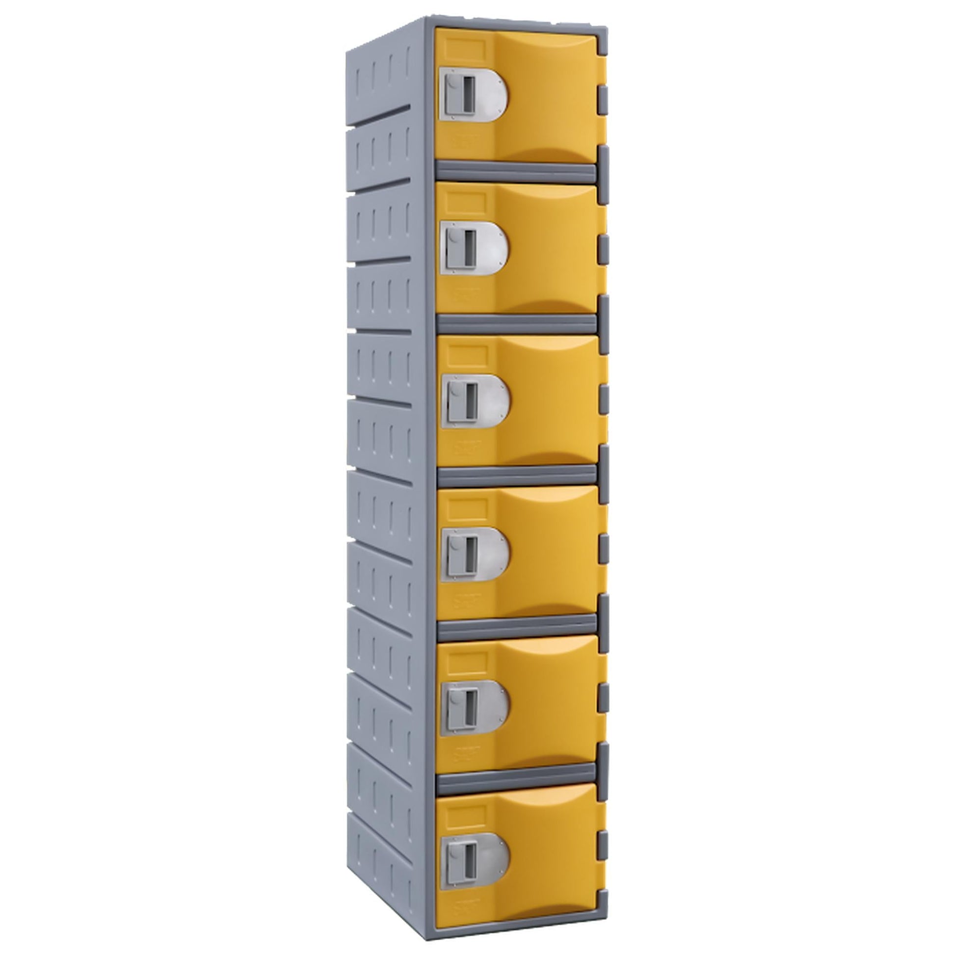 Steelco Heavy Duty Plastic Lockers 6 Tiers Full Height