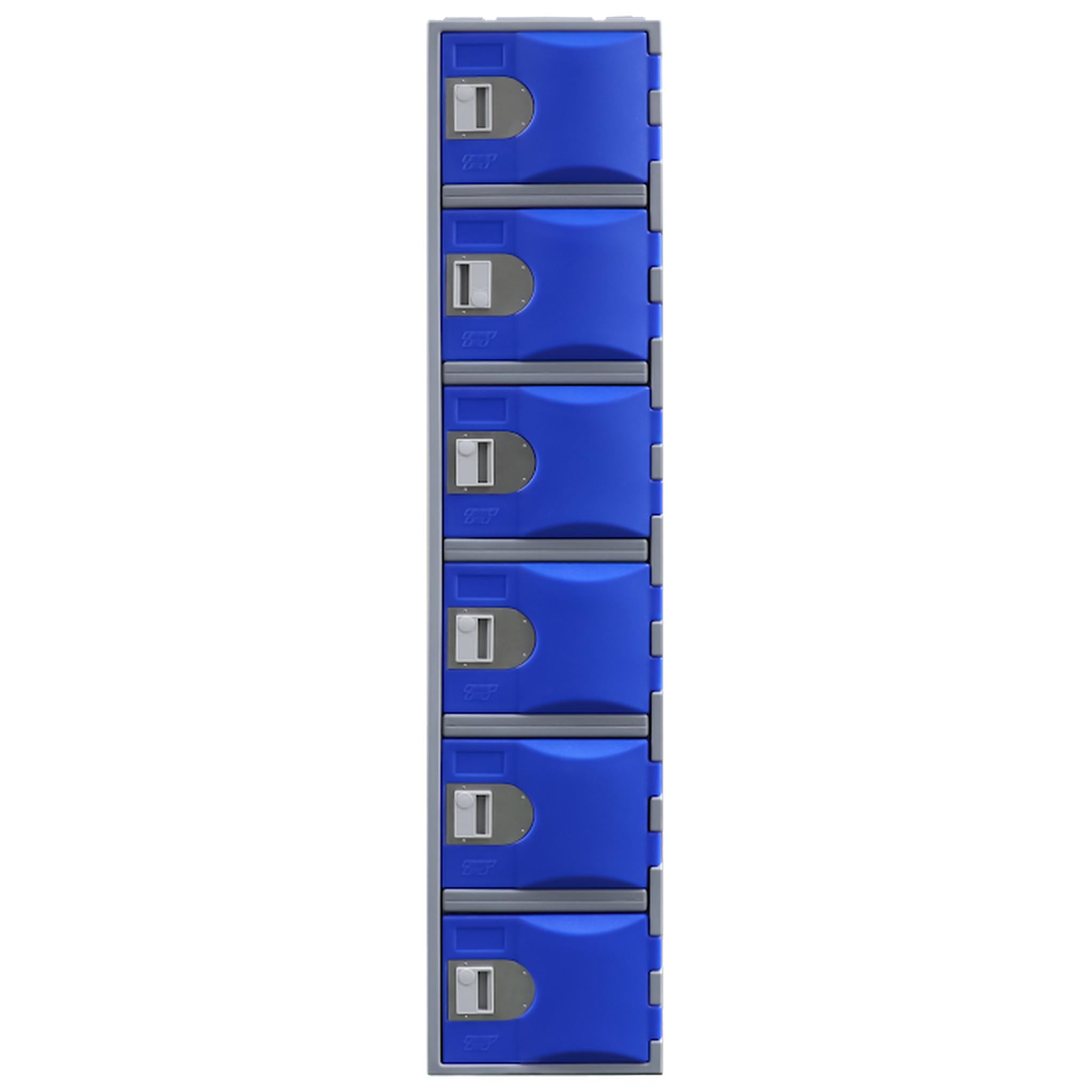 Steelco Heavy Duty Plastic Lockers 6 Tiers Full Height