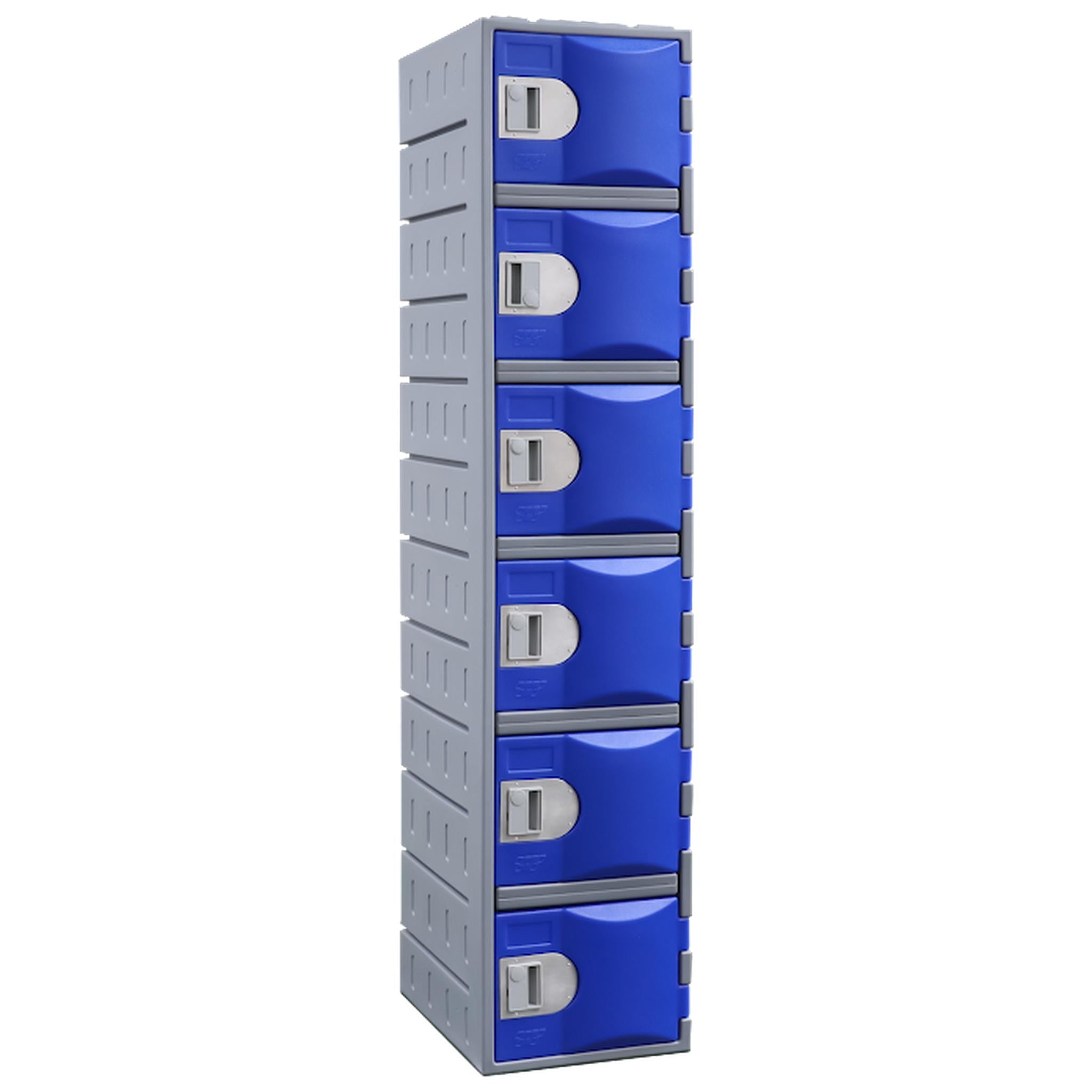 Steelco Heavy Duty Plastic Lockers 6 Tiers Full Height
