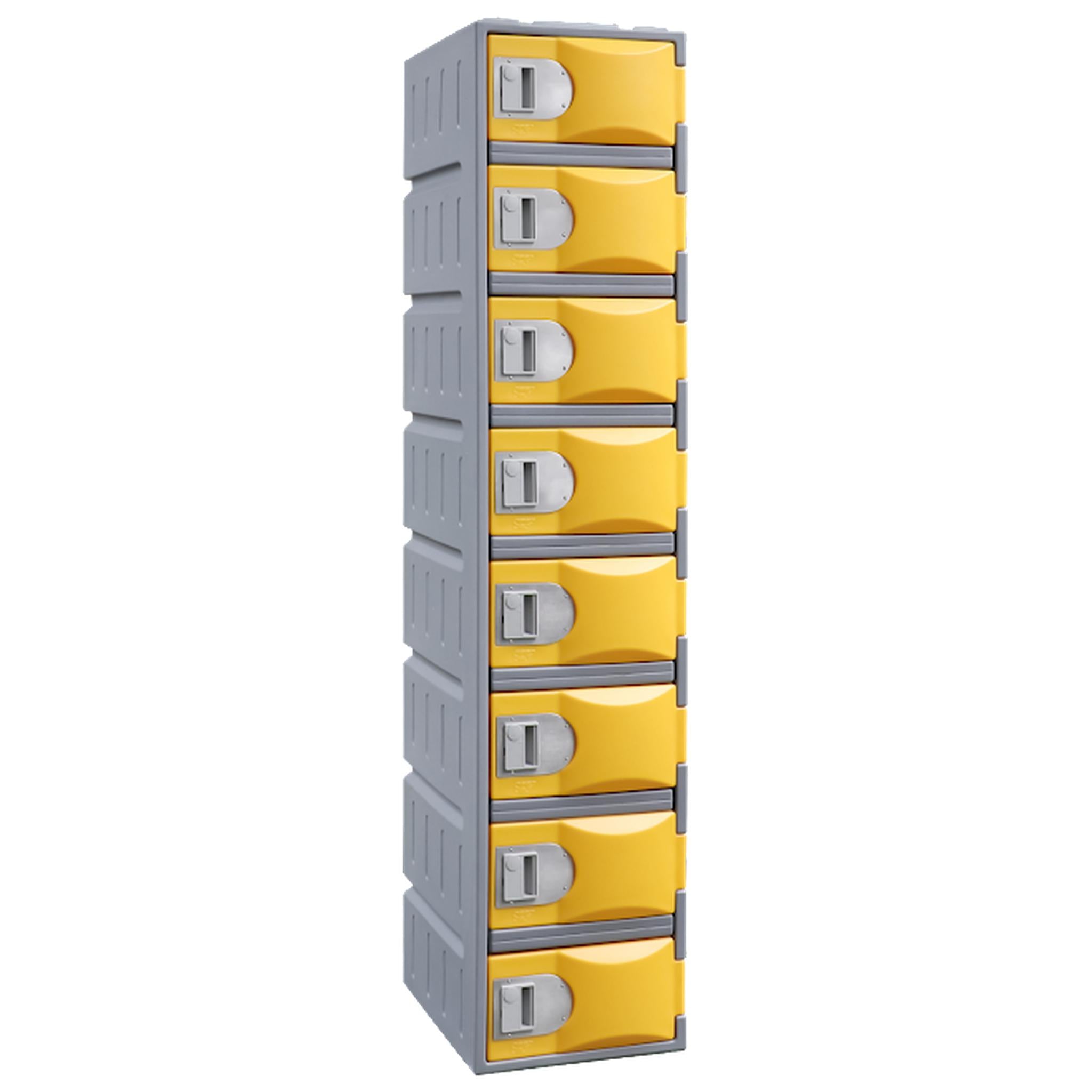 Steelco Heavy Duty Plastic Lockers 8 Tiers Full Height