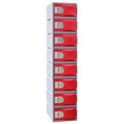 Steelco Heavy Duty Plastic Lockers 8 Tiers Full Height
