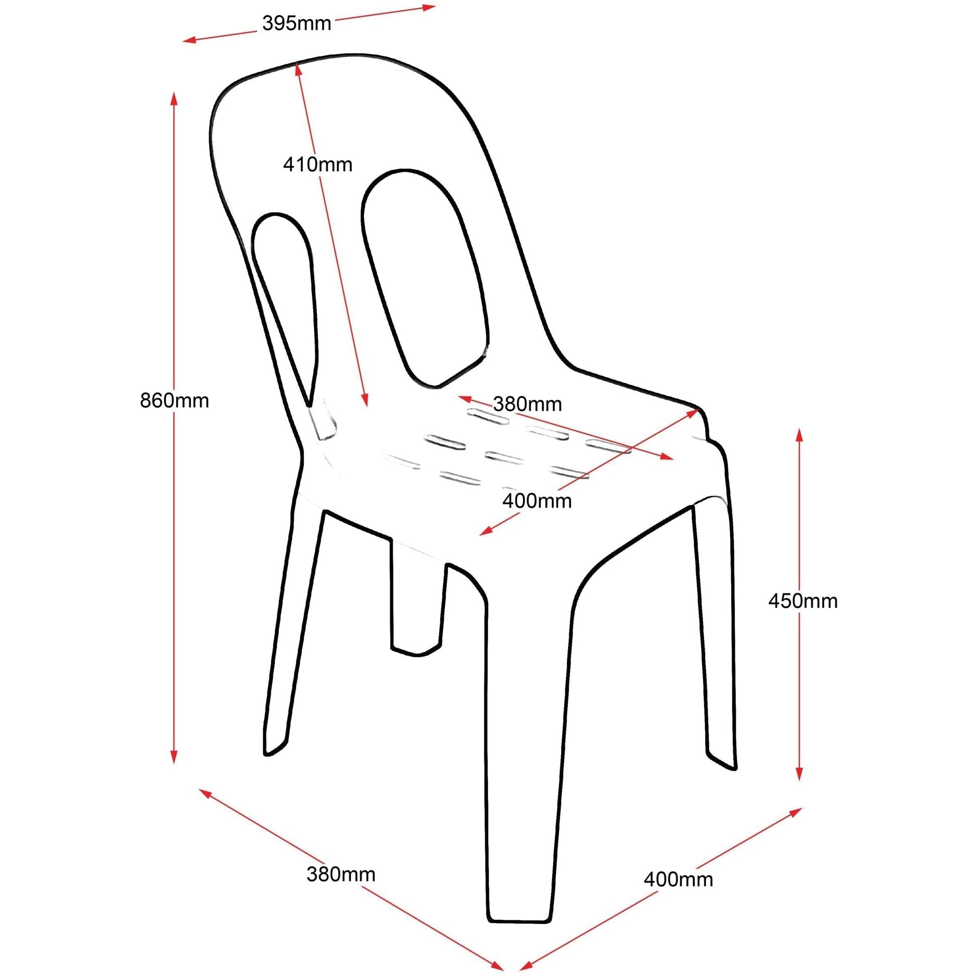 Heavy Duty Poly Chair - PIPEE