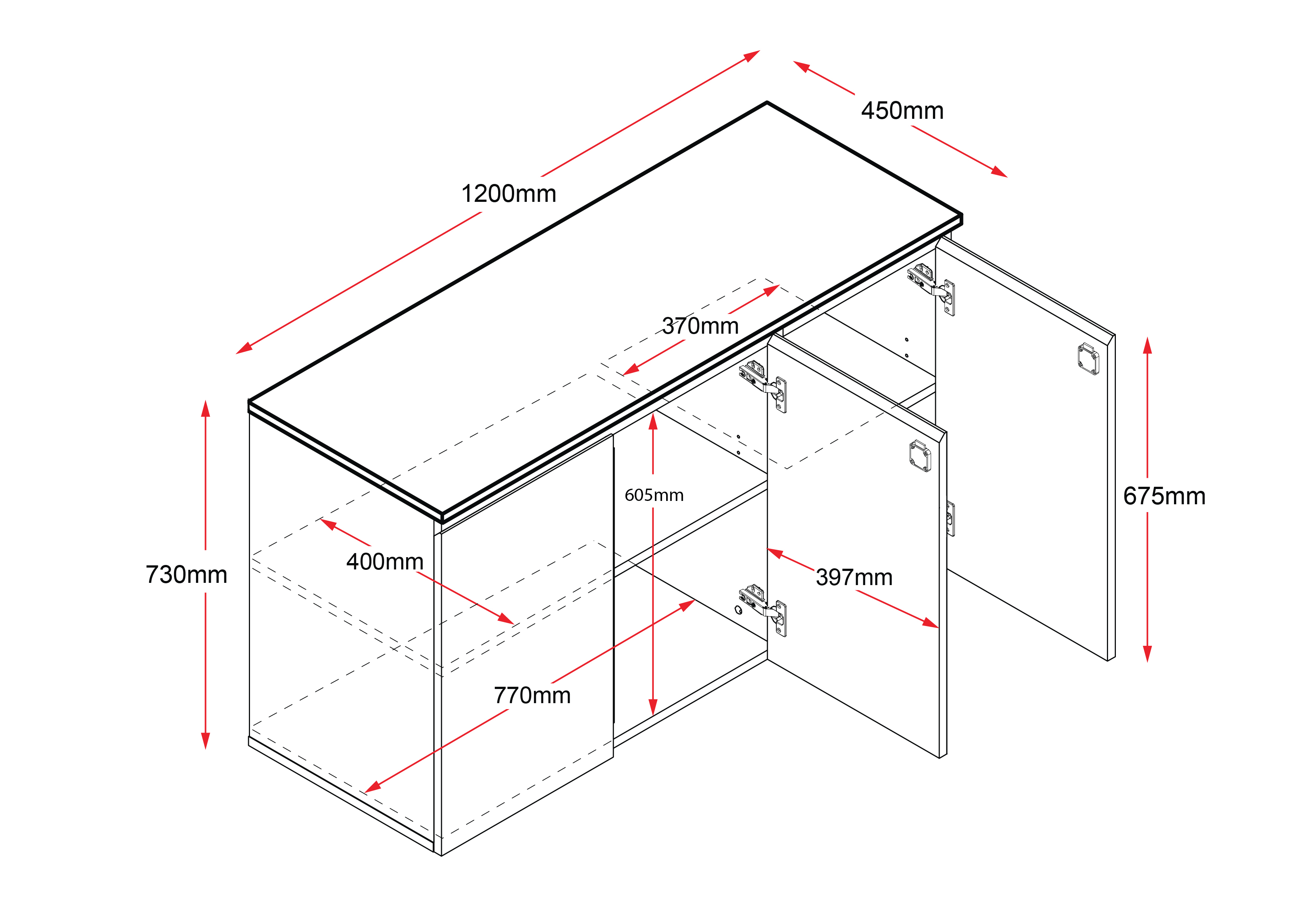Boston 3 Door Office Cupboard