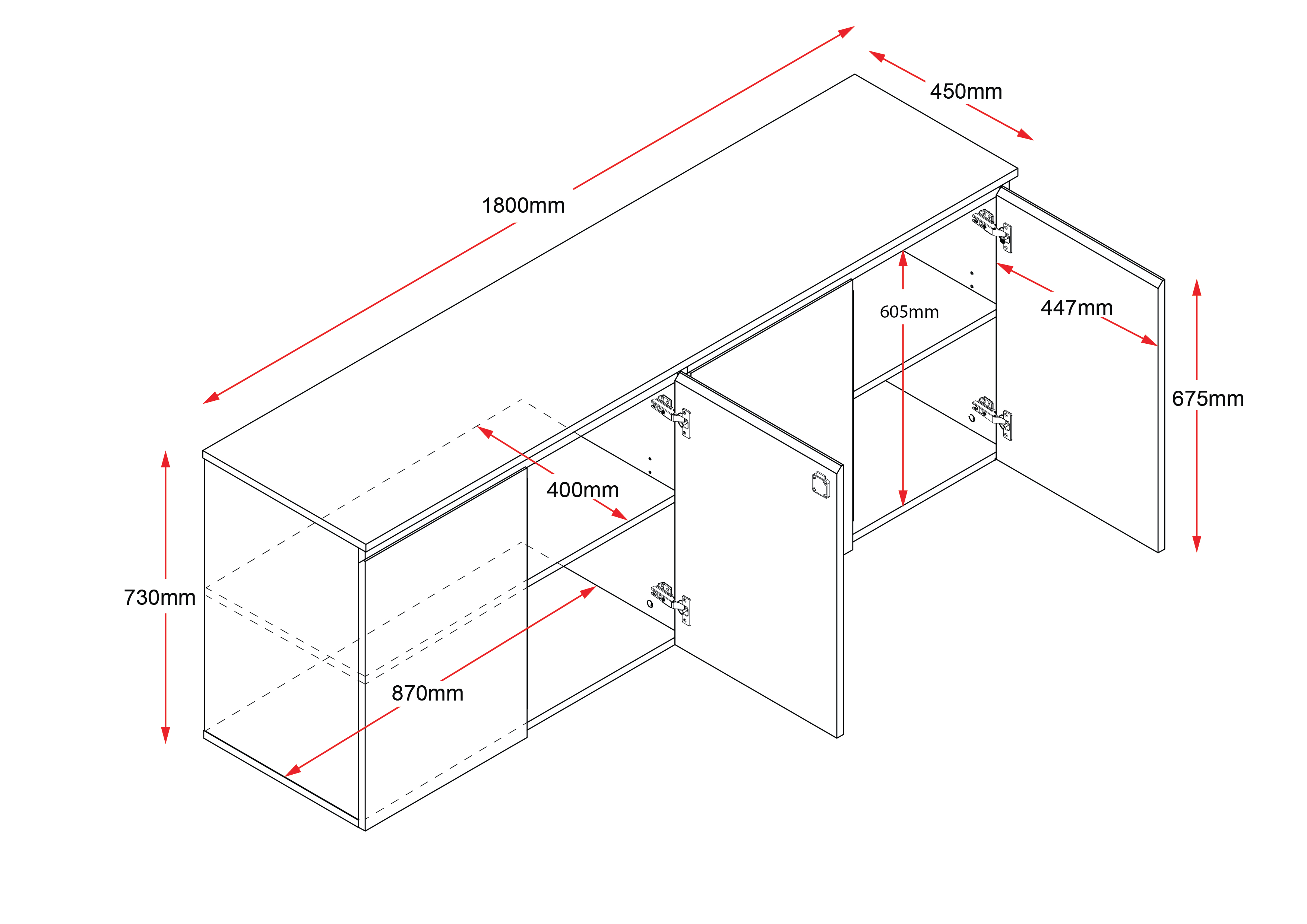 Boston 4 Door Office Cupboard
