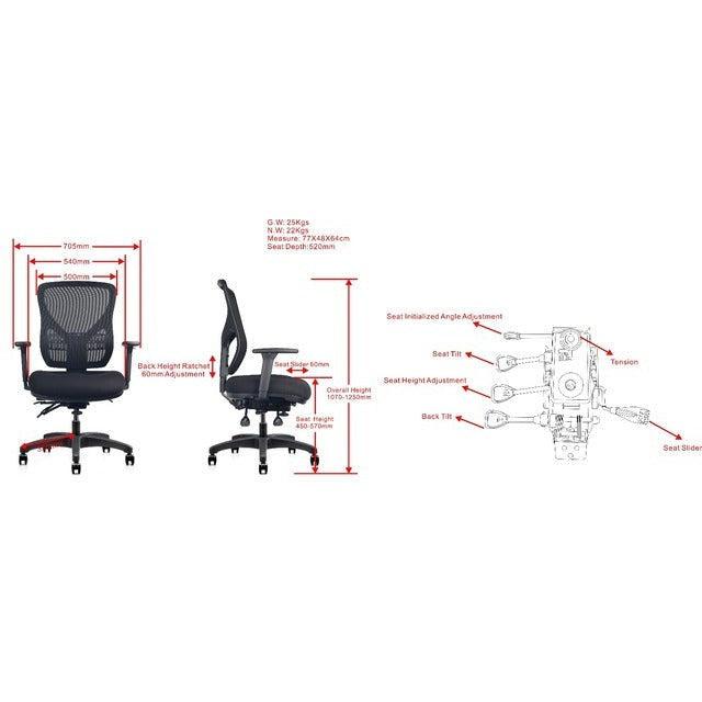 Texas Ergo Chair - Heavy Duty
