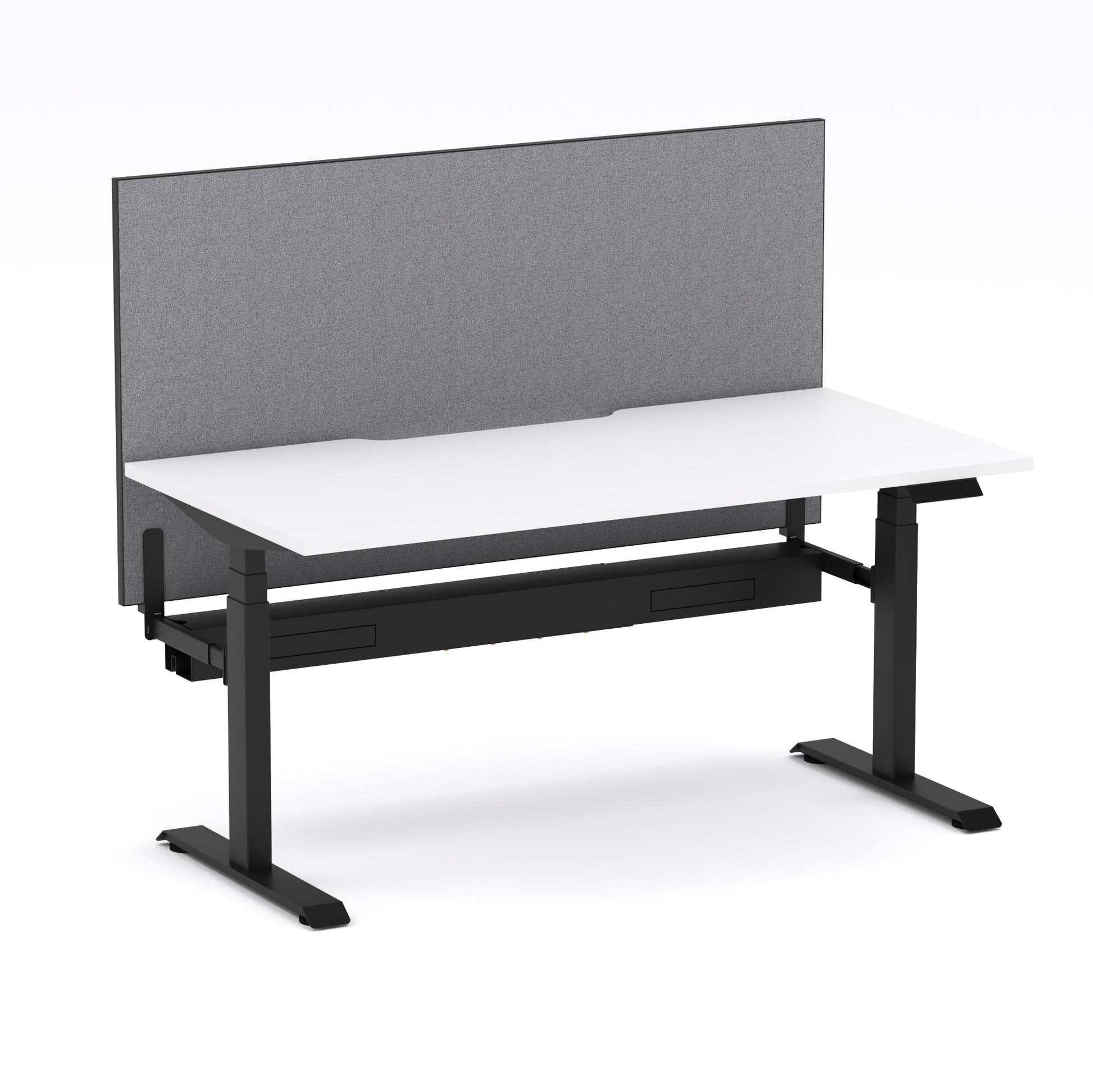 Montana Electric Standing Straight Workstation - With Smoke Grey Elite25 Screen (3 Stages)
