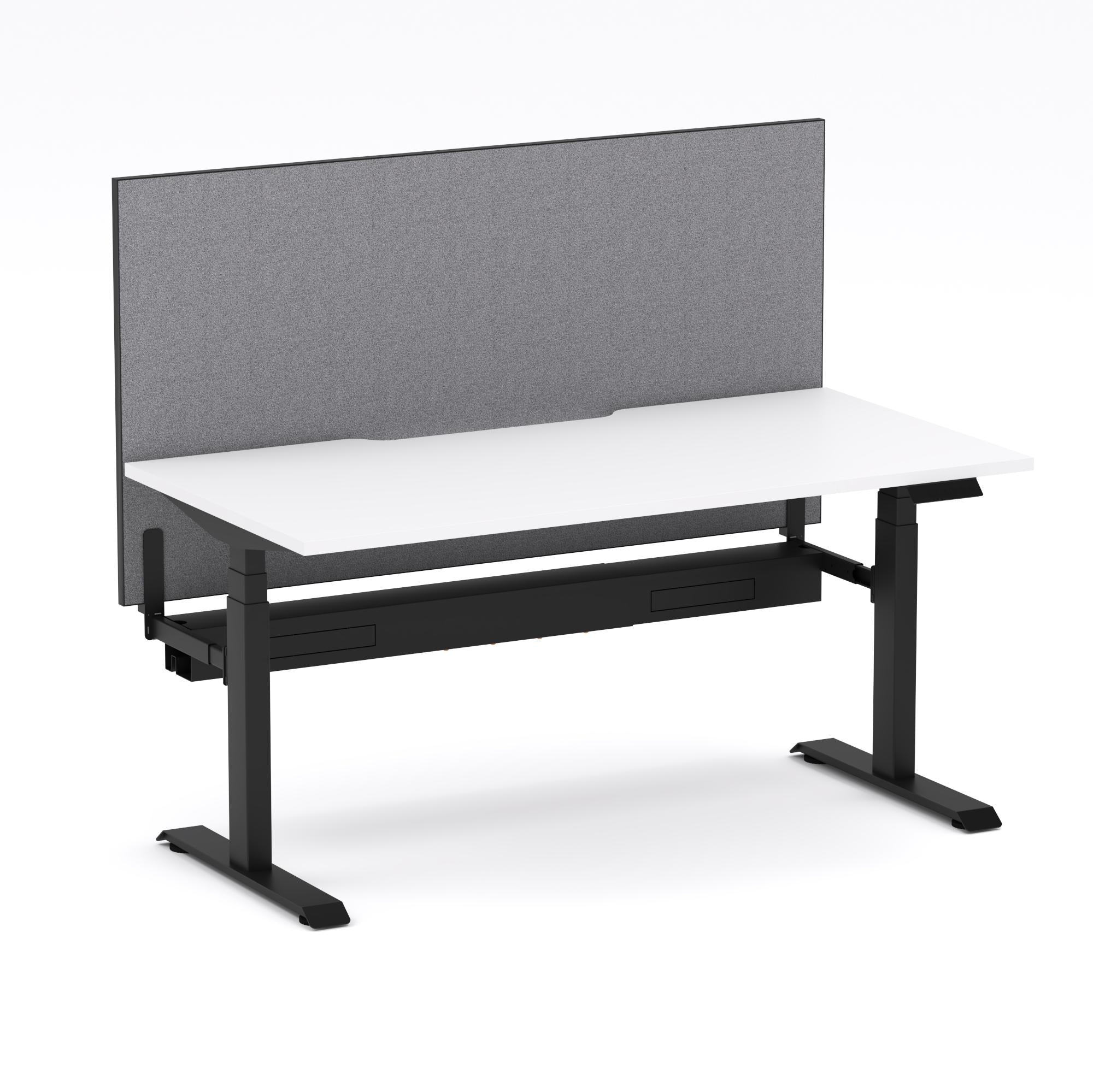 Montana Electric Standing Straight Workstation - With Smoke Grey Elite25 Screen (3 Stages)