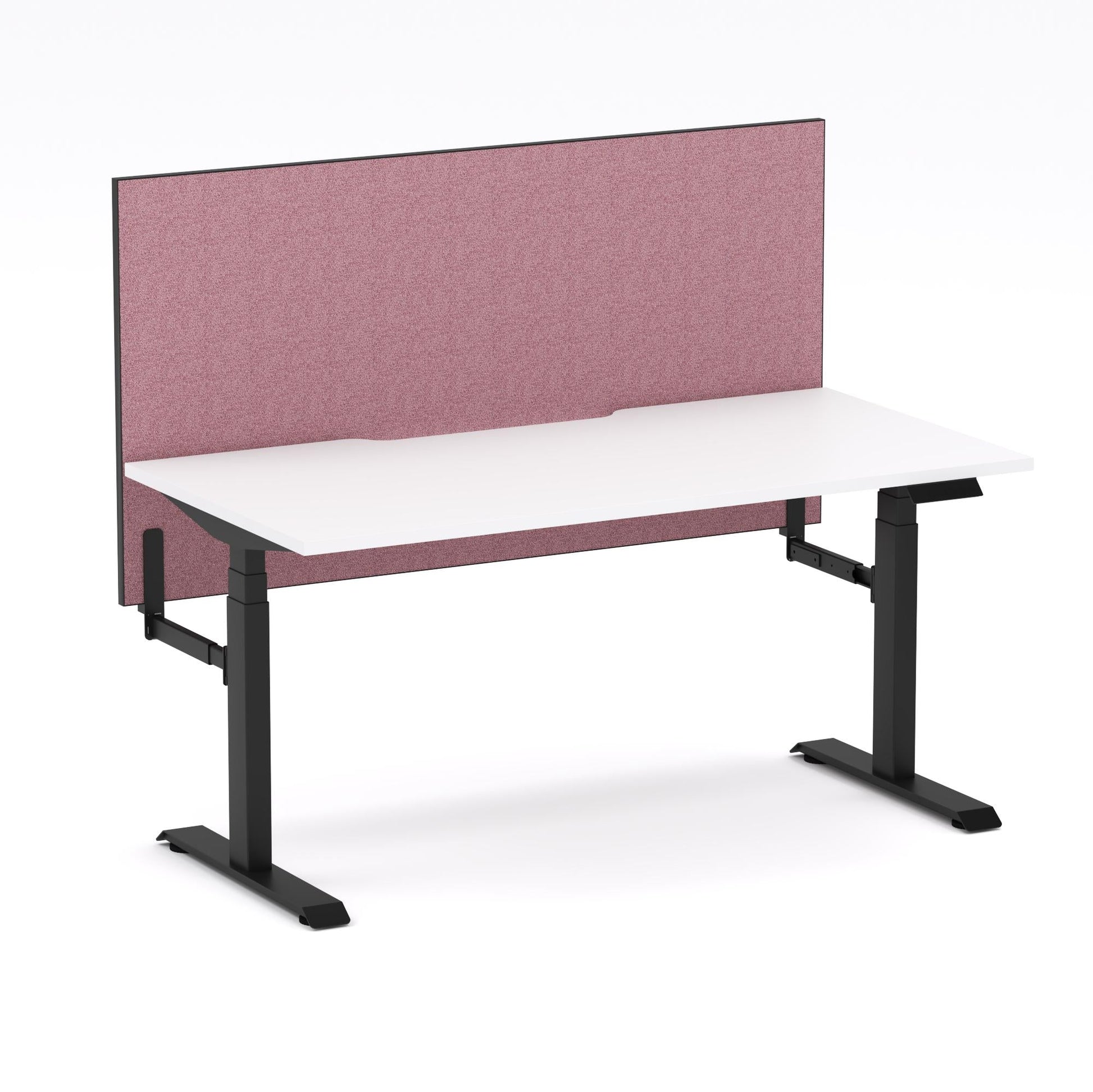 Montana Electric Standing Straight Workstation - With Soft Scarlet Elite25 Screen (3 Stages)