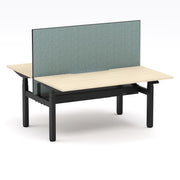 Montana Electric Standing 2-Person Double-sided Desk Workstation - With Sage Green Elite25 Screen (3 Stages)