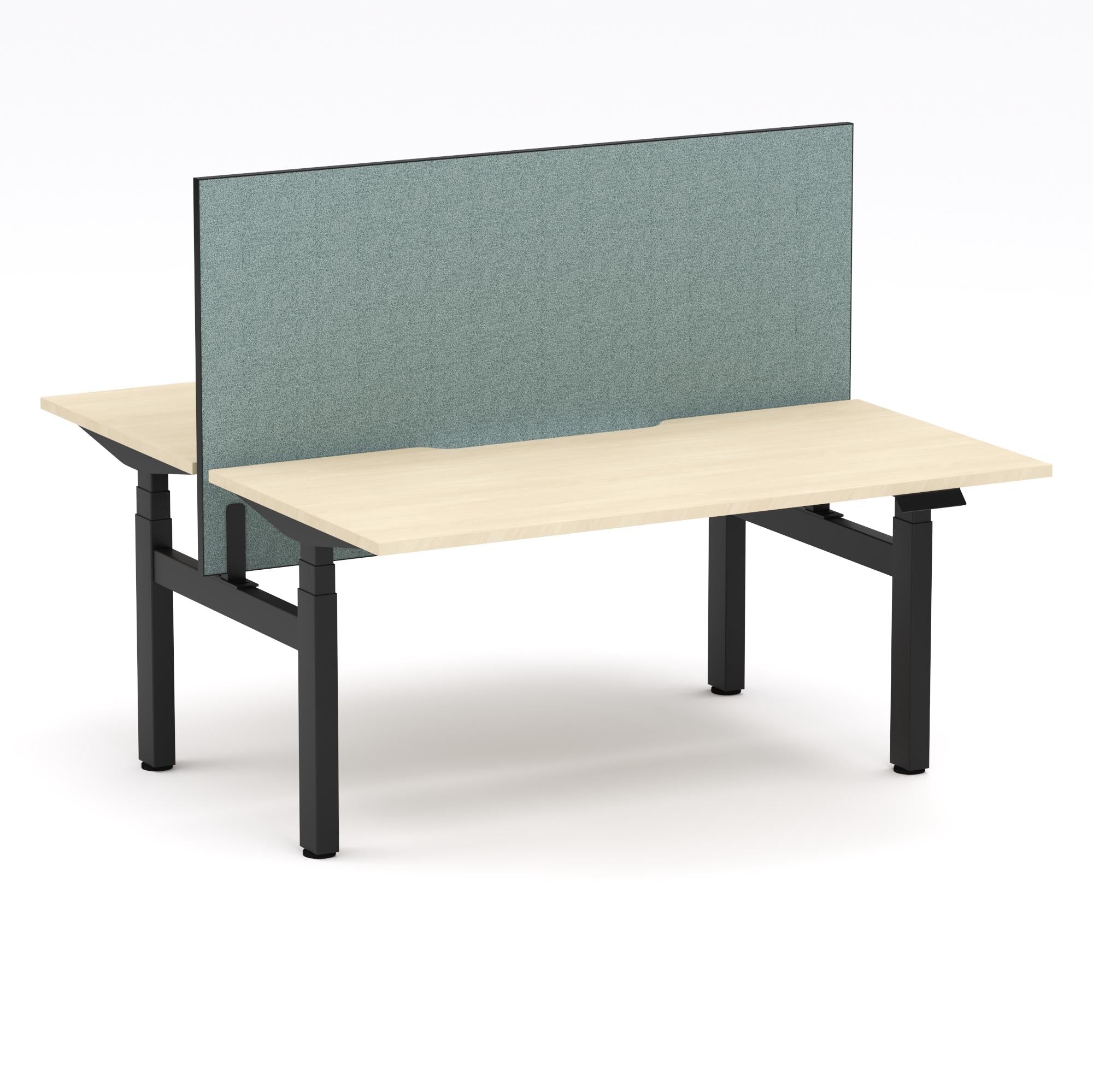 Montana Electric Standing 2-Person Double-sided Desk Workstation - With Sage Green Elite25 Screen (3 Stages)