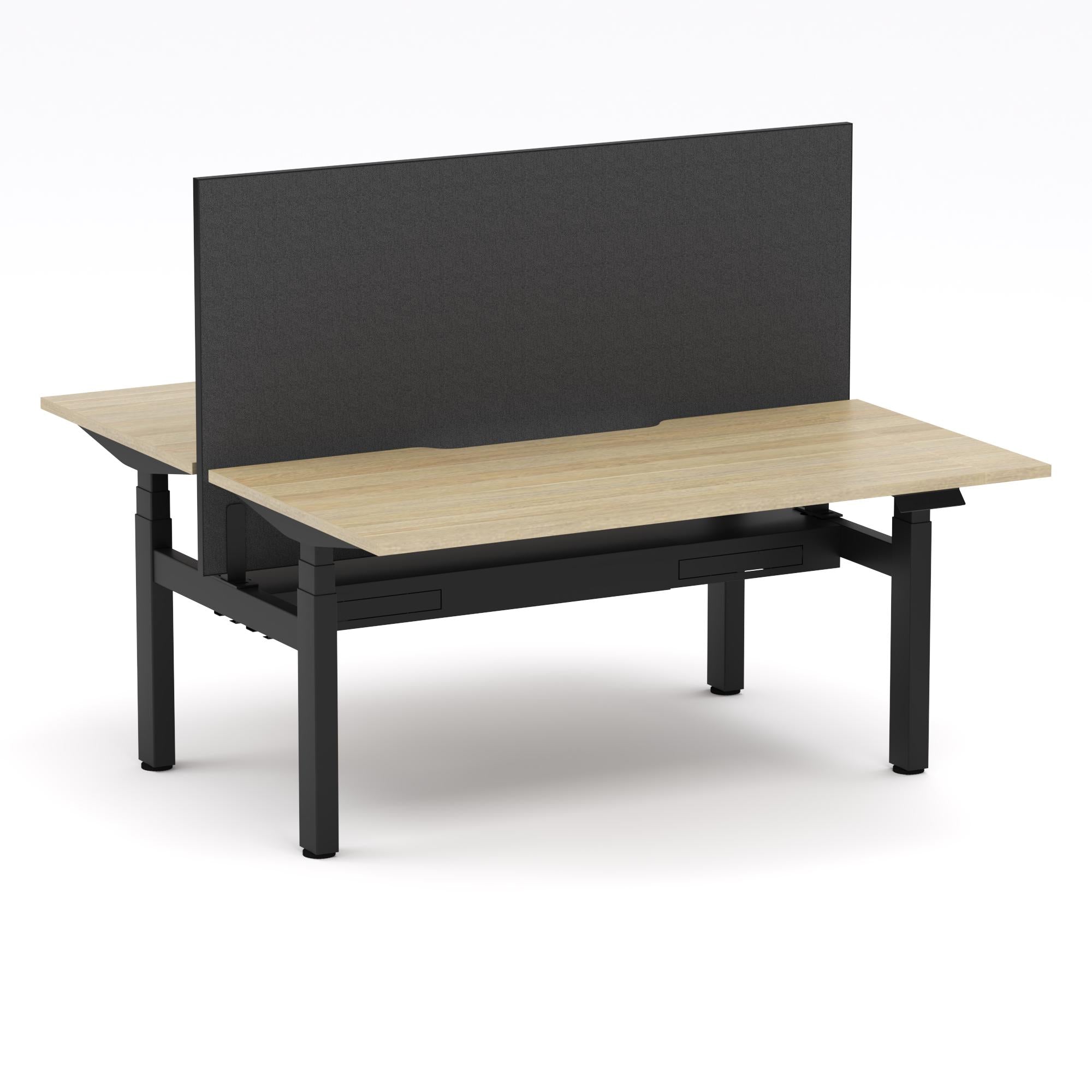 Montana Electric Standing 2-Person Double-sided Desk Workstation - With Graphite Elite25 Screen (3 Stages)