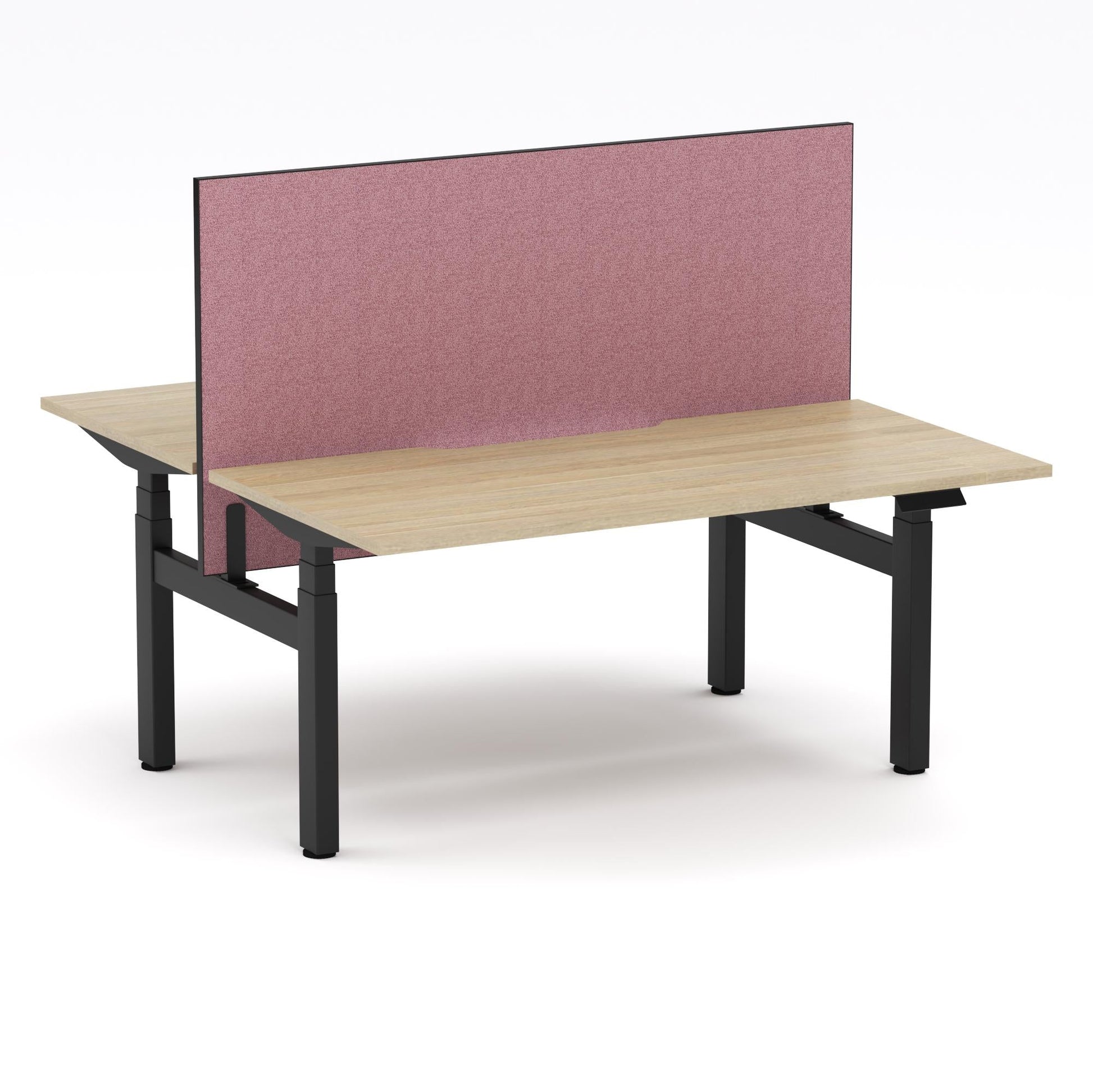 Montana Electric Standing 2-Person Double-sided Desk Workstation - With Soft Scarlet Elite25 Screen (3 Stages)