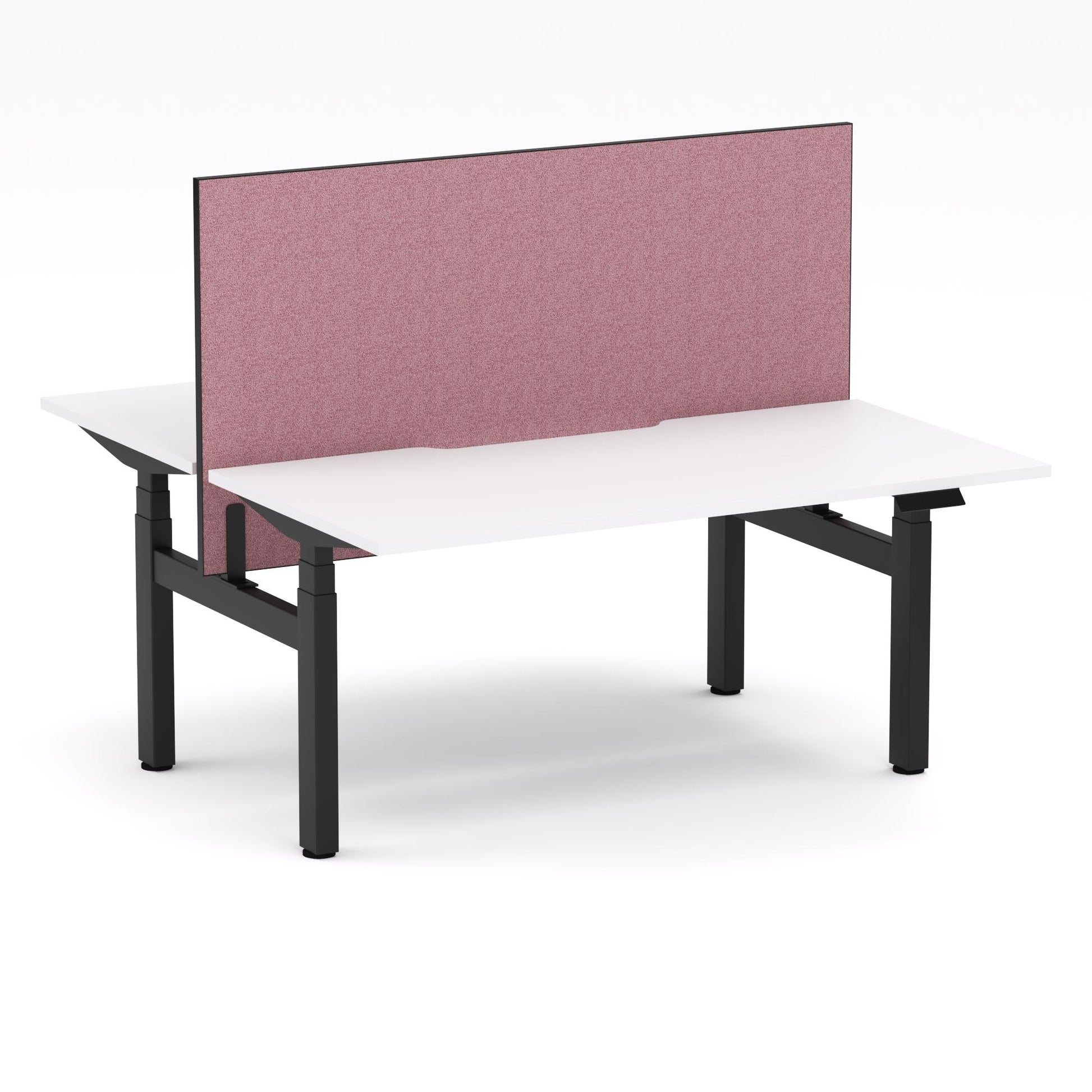Montana Electric Standing 2-Person Double-sided Desk Workstation - With Soft Scarlet Elite25 Screen (3 Stages)