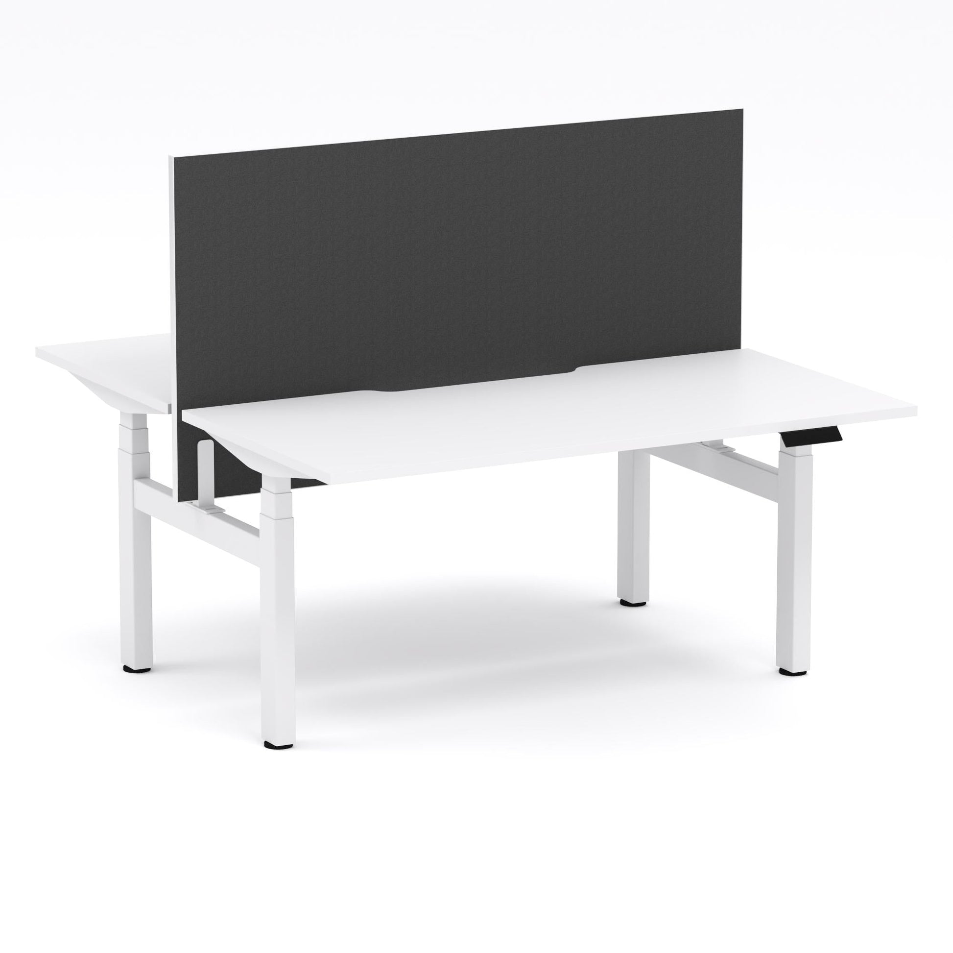 Montana Electric Standing 2-Person Double-sided Desk Workstation - With Graphite Elite25 Screen (3 Stages)