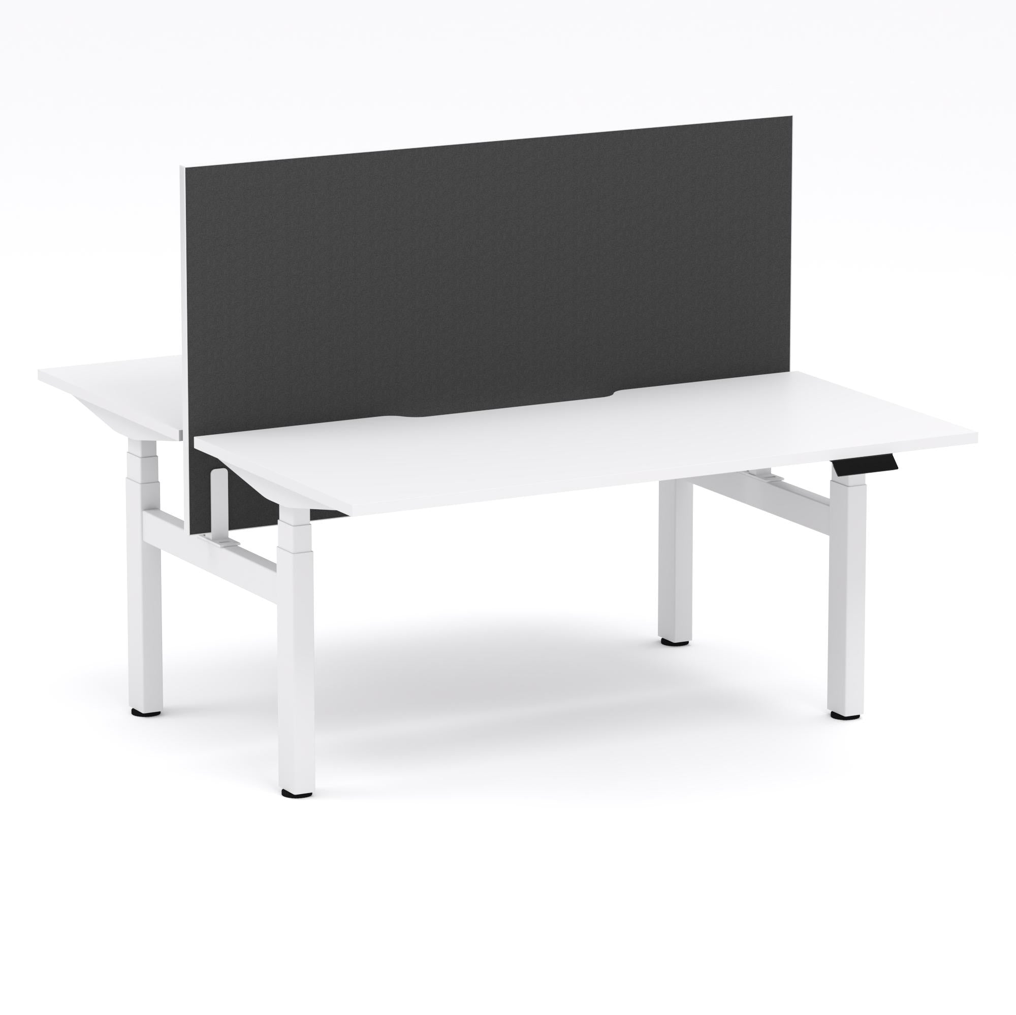 Montana Electric Standing 2-Person Double-sided Desk Workstation - With Graphite Elite25 Screen (3 Stages)