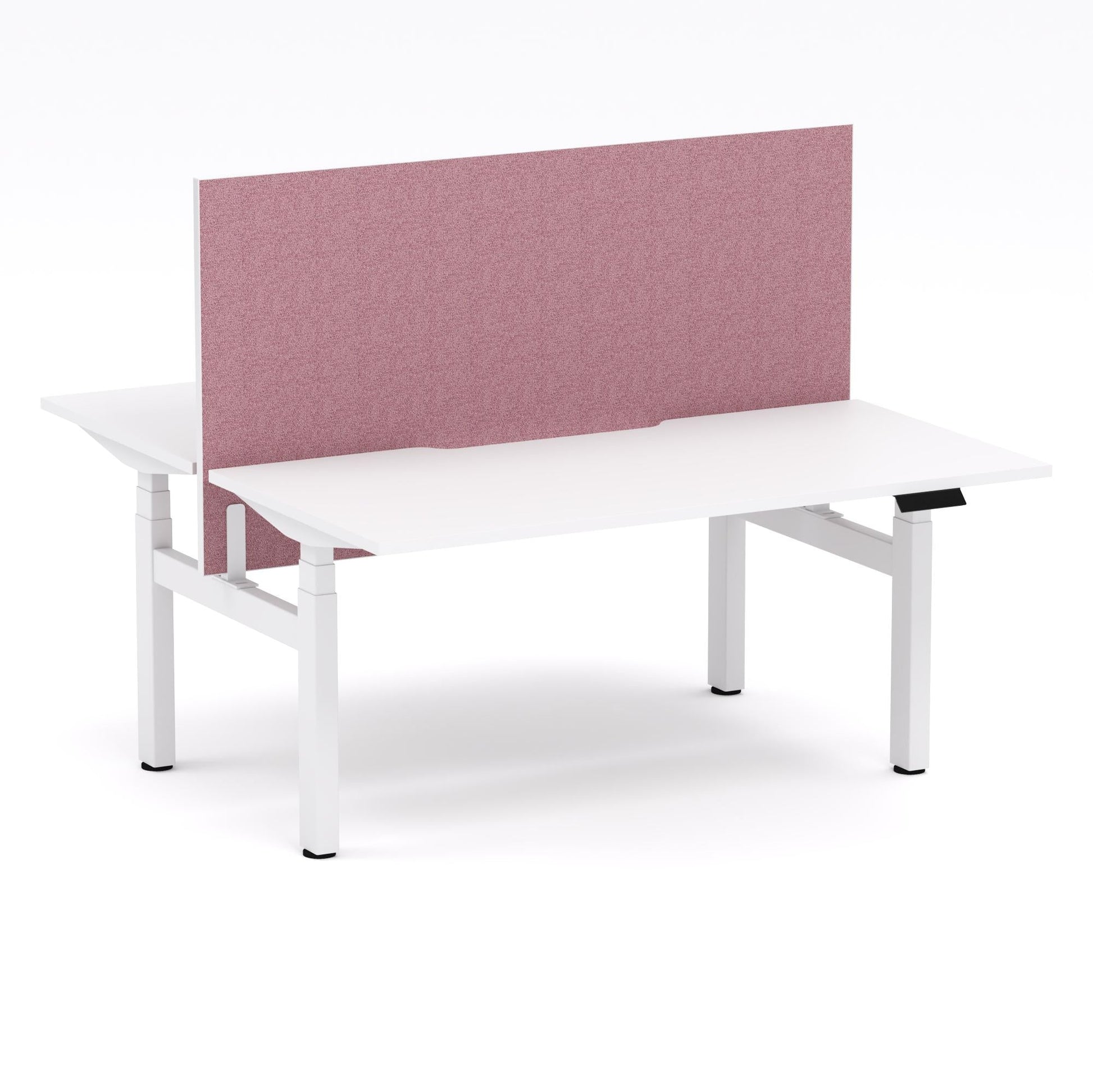 Montana Electric Standing 2-Person Double-sided Desk Workstation - With Soft Scarlet Elite25 Screen (3 Stages)