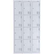 A-File 4 Tier Locker - Bank of 3 (12 Door Locker)