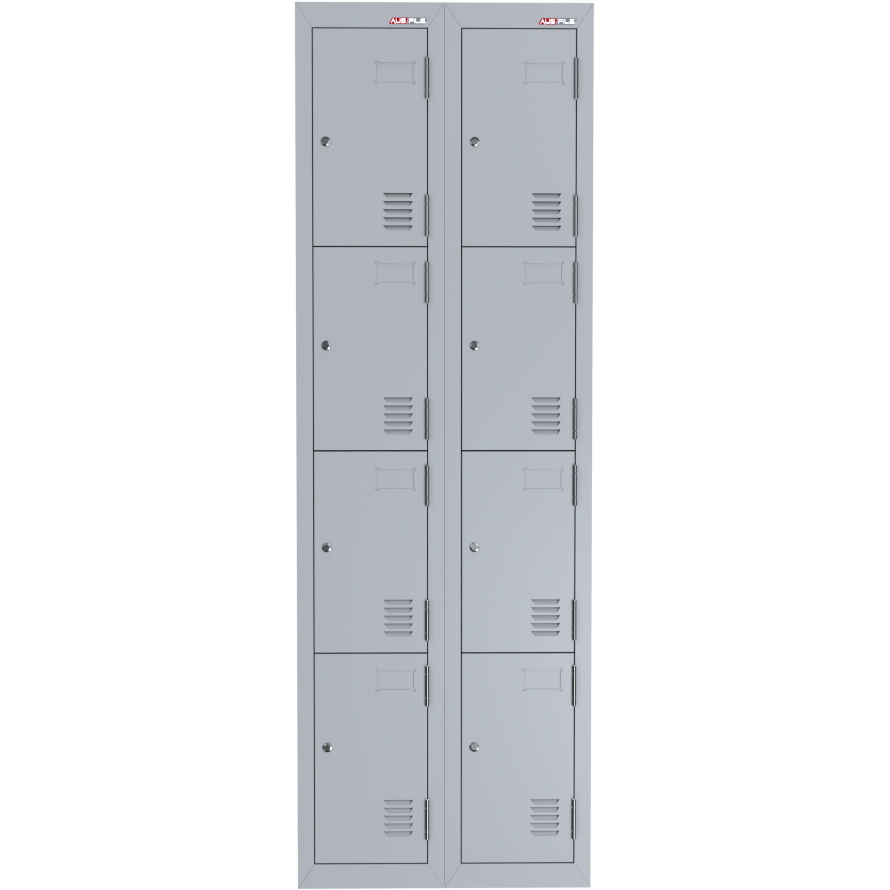 A-File 4 Tier Locker - Bank of 2 (8 Door Locker)