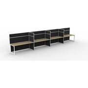 SHUSH30 Workstation - 4 Person - Loop Leg - Oak