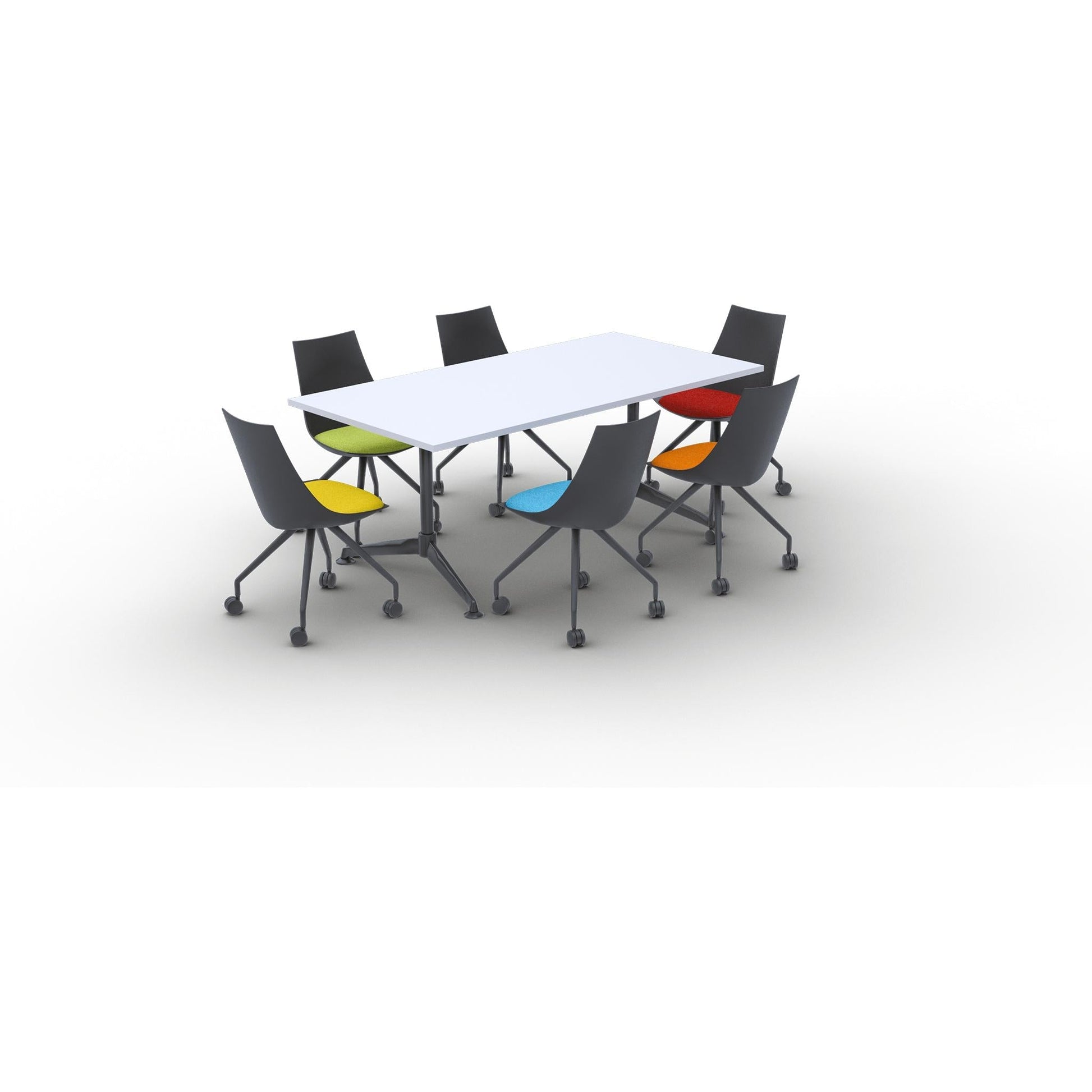 Luna Black Chair with Castor Base
