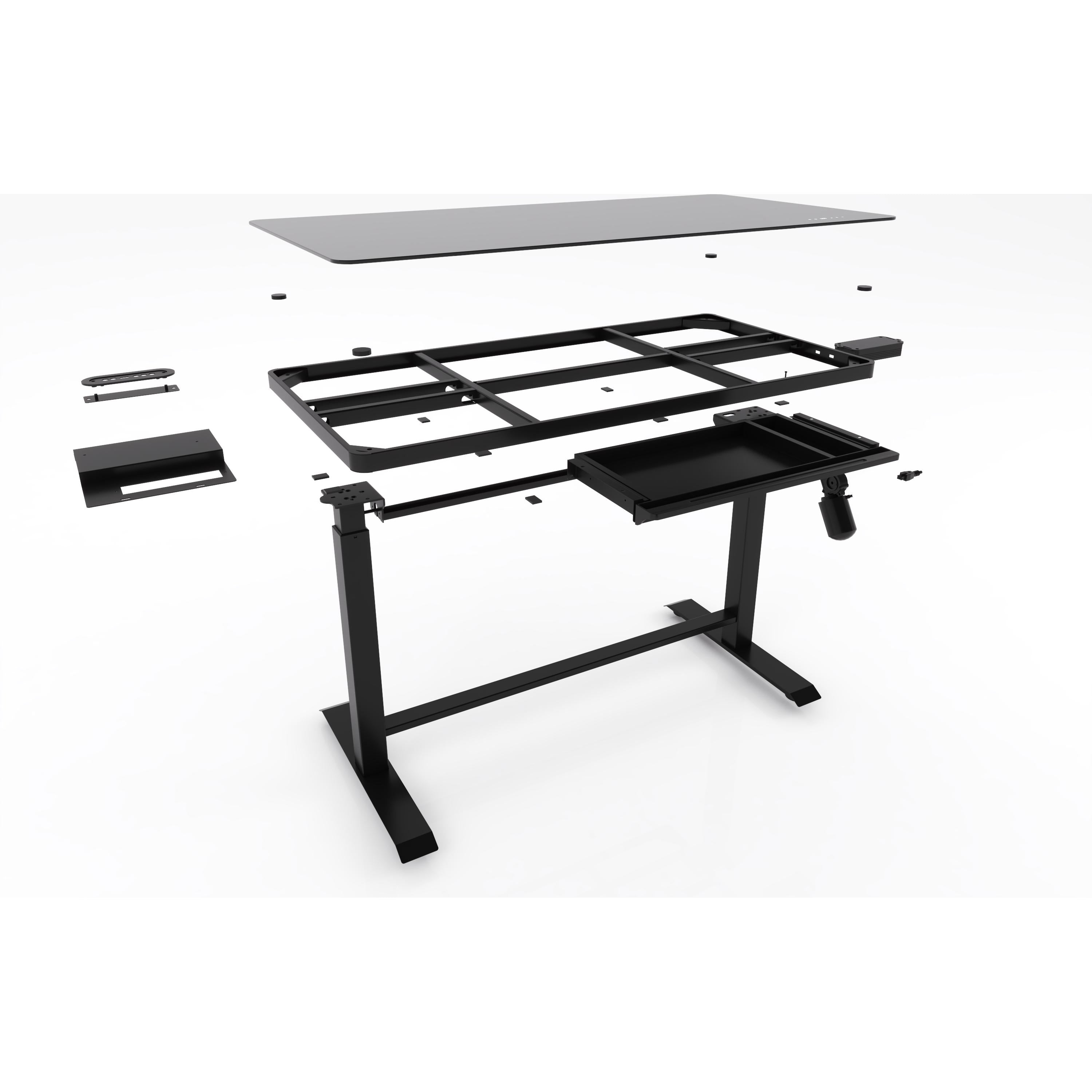 Luxe Electric Glass Desk